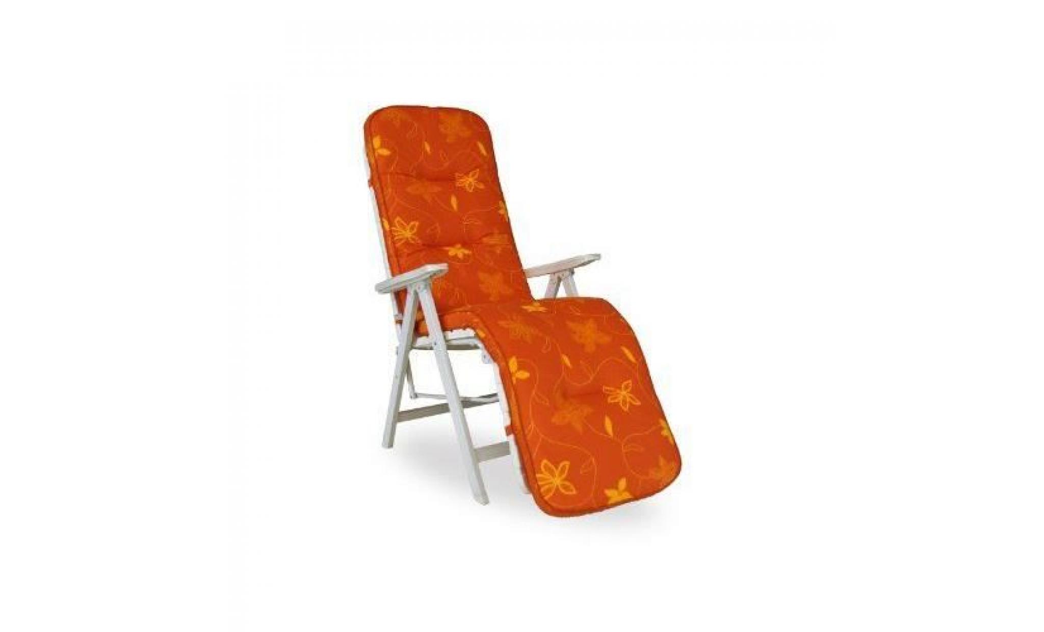 angerer 1025/077 korfu coussin pour fauteuil de relaxation orange