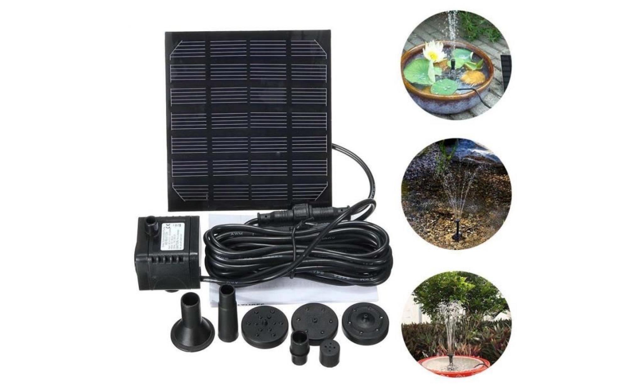 anself kit pompe à eau solaire électrique avec panneau solaire monocristallin pompe pour jardin etang fontaine économie d'énergie 15