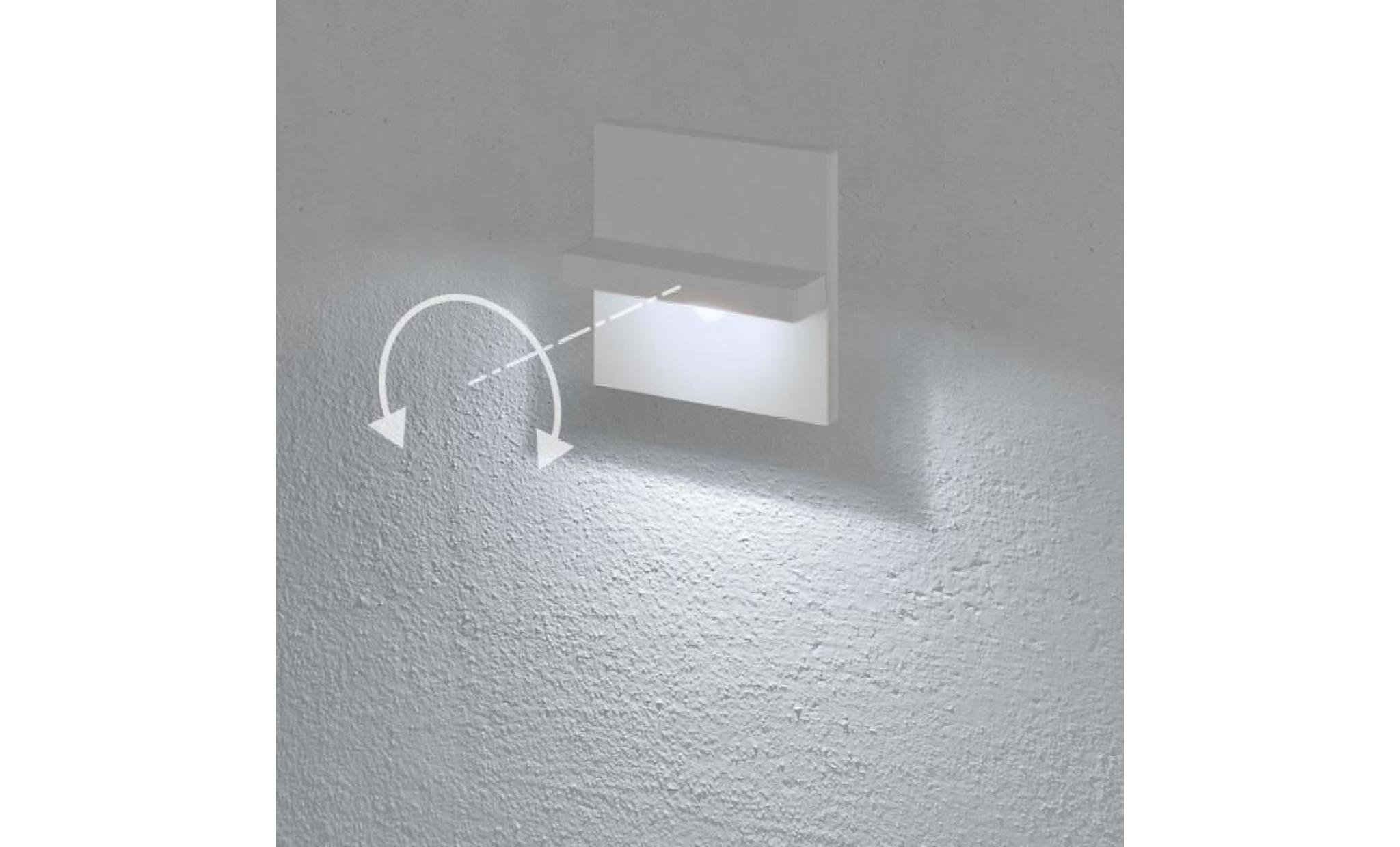 applique à encastrer au mur, led blanc froid, lampe murale 3 watt, couleur blanche, lumière orientable, usage externe