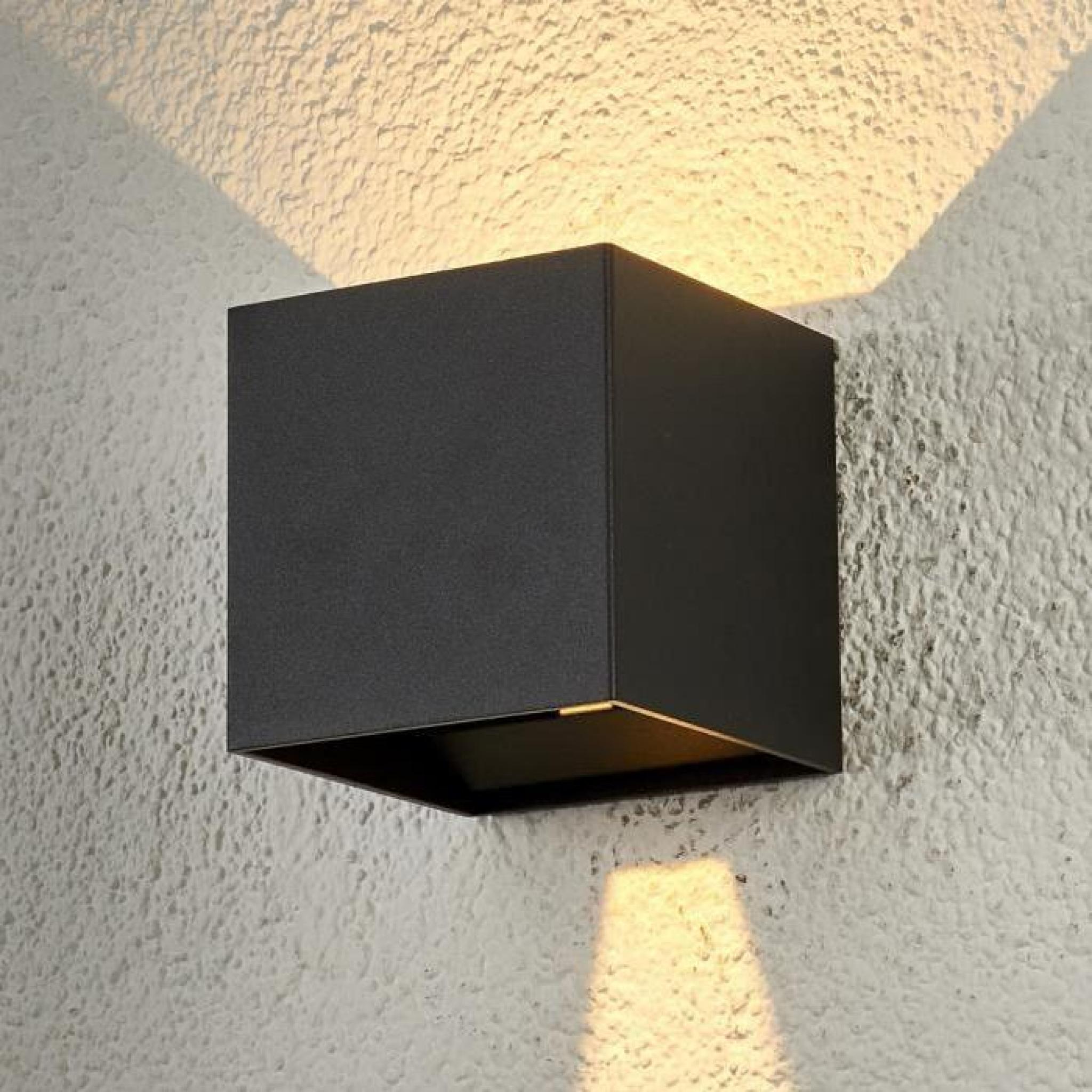 Applique d'extérieur LED en forme de cube Ella