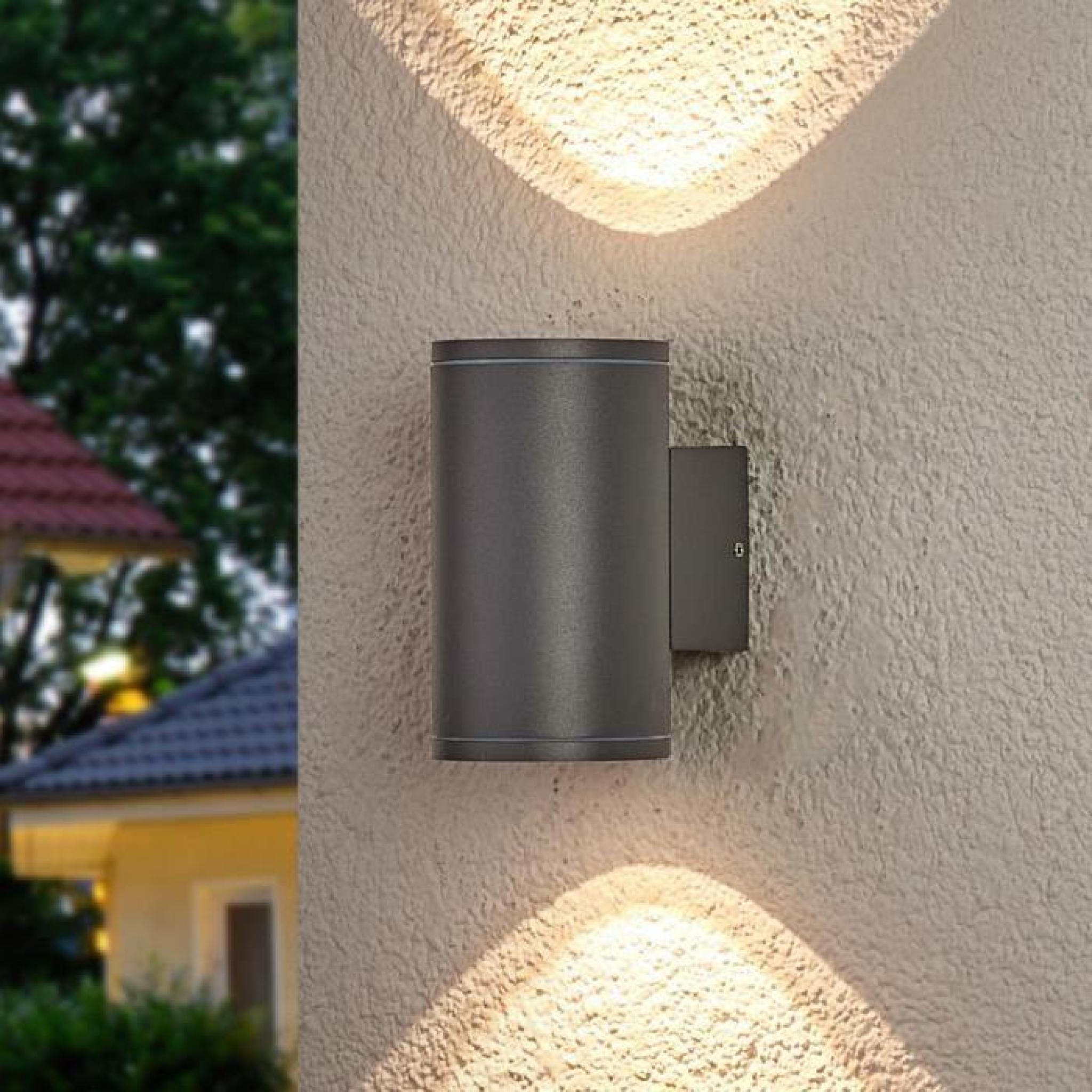 Applique d'extérieur LED ronde Nuria à deux lampes