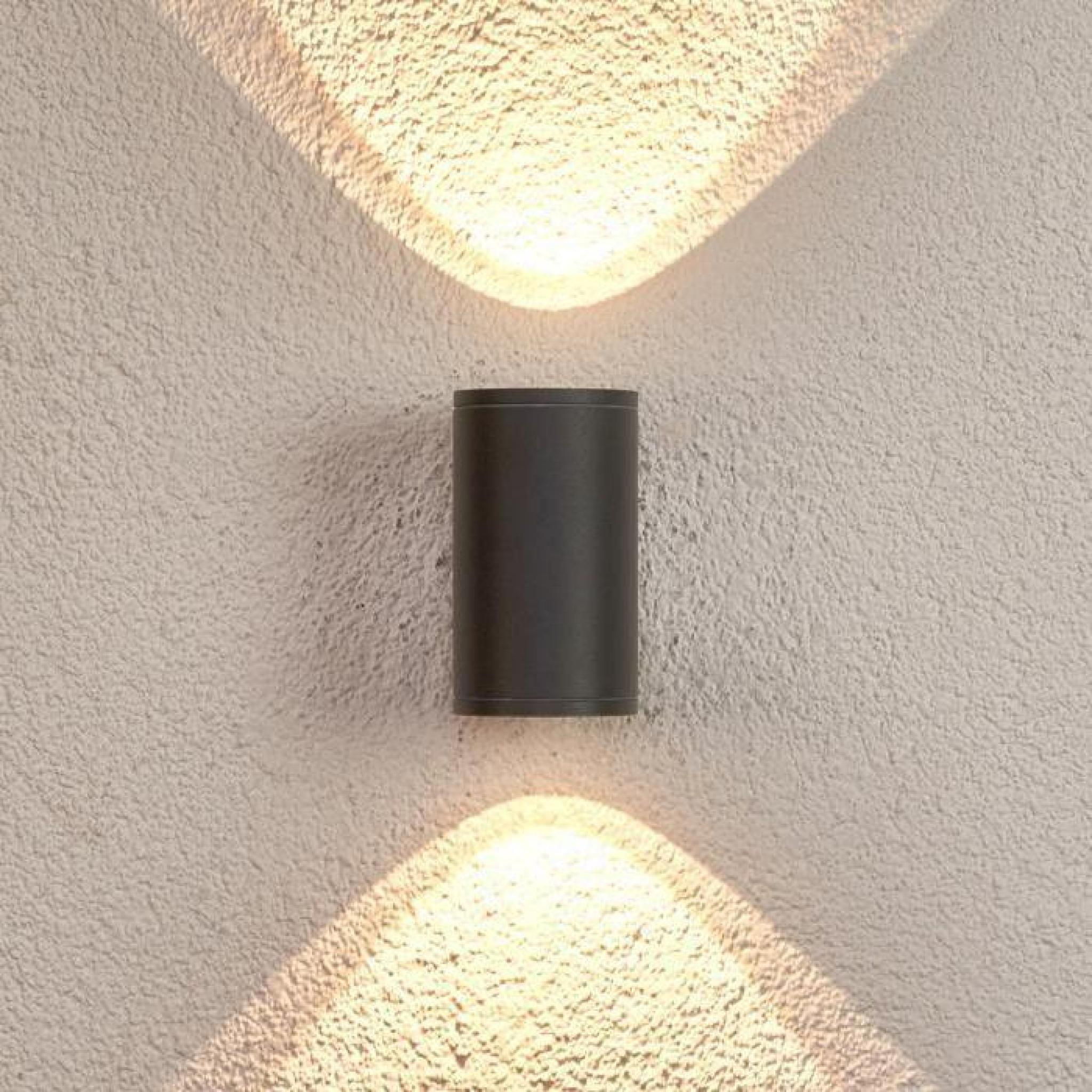 Applique d'extérieur LED ronde Nuria à deux lampes pas cher