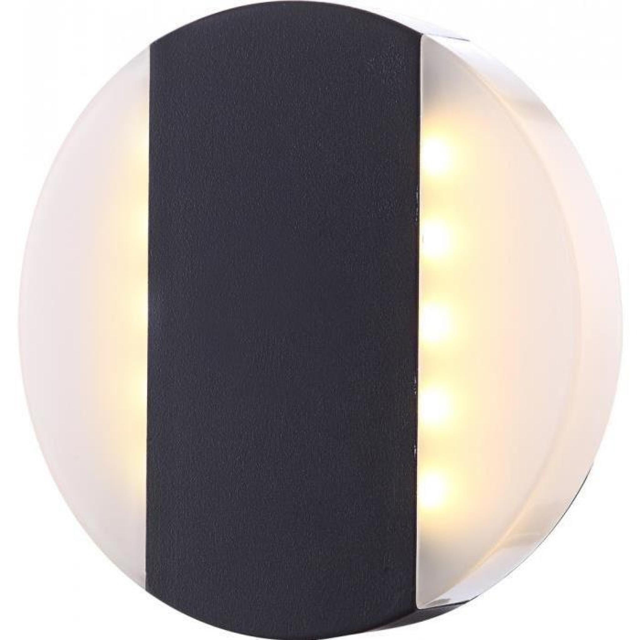 Applique DEL luminaire mural aluminium gris opale lampe LED 11,6 watts éclairage