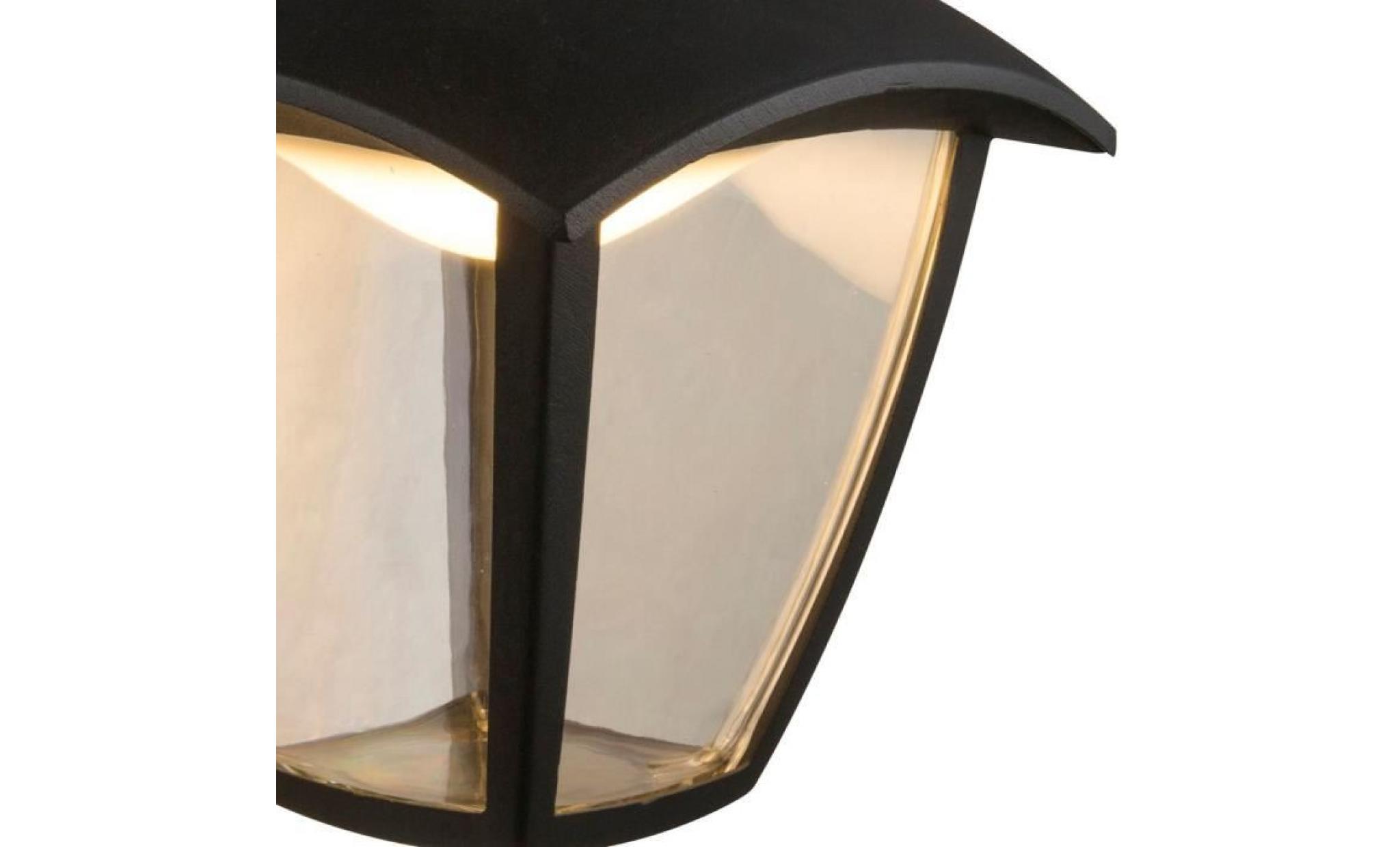 applique extérieur lanterne moderne led delio noire en aluminium kw170100 pas cher