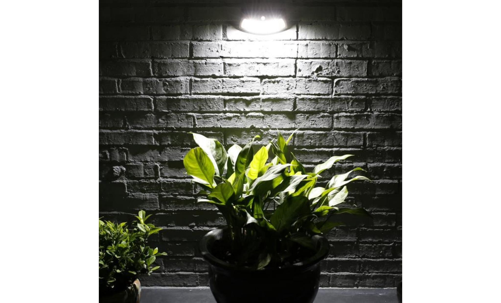 applique extérieur solaire 8led détecteur ip64 Étanche 200lm blanc lumières smile lampe de jardin , couloir   brun pas cher