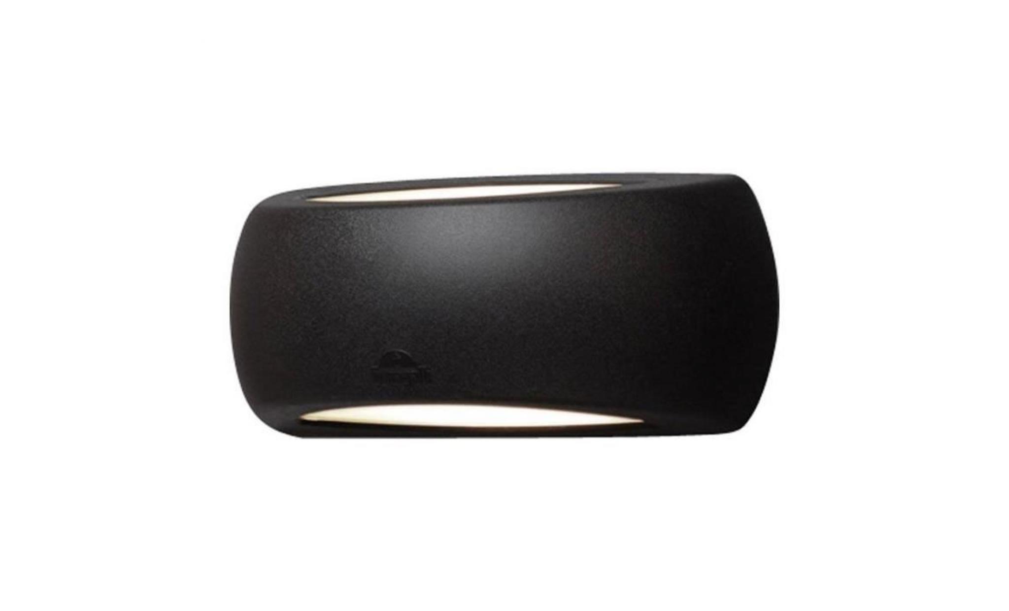 applique extérieure fumagalli série francy e27 diffuseur opal (noir)