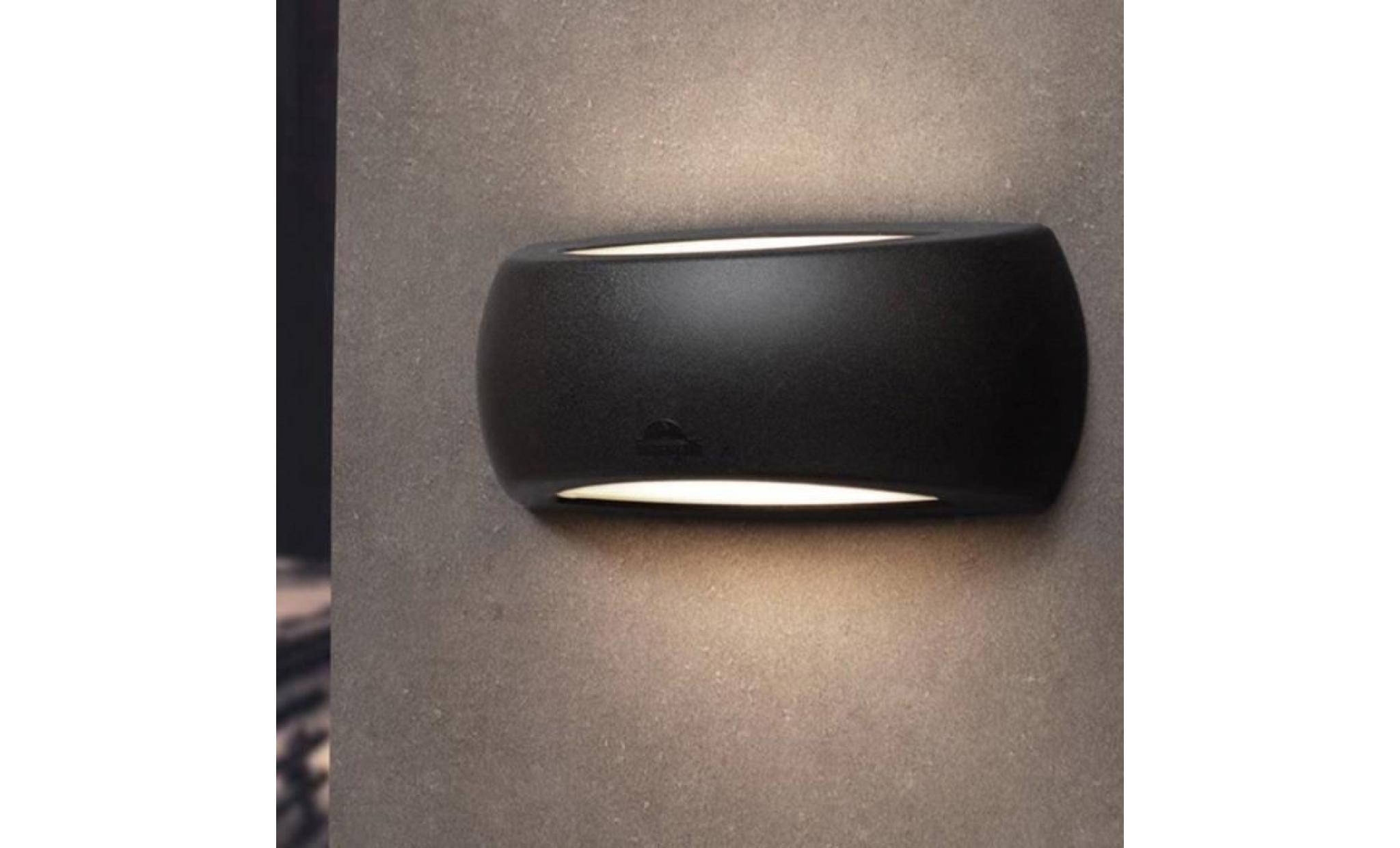 applique extérieure fumagalli série francy e27 diffuseur opal (noir) pas cher