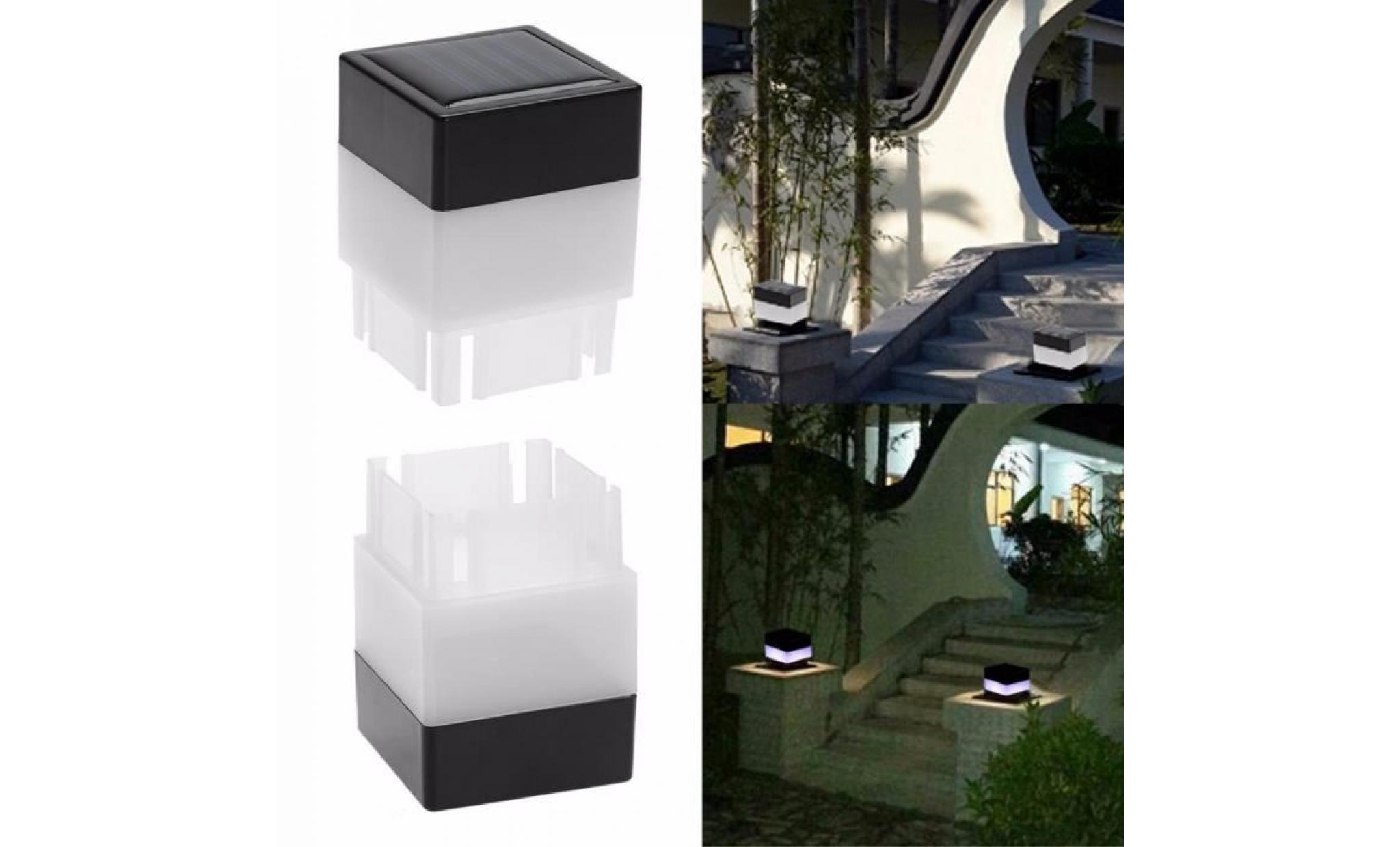 applique exterieure  solaire de jardin extérieure lampe de jardin projecteurs  À l'eau led lumière paysage lampe noir + blanc