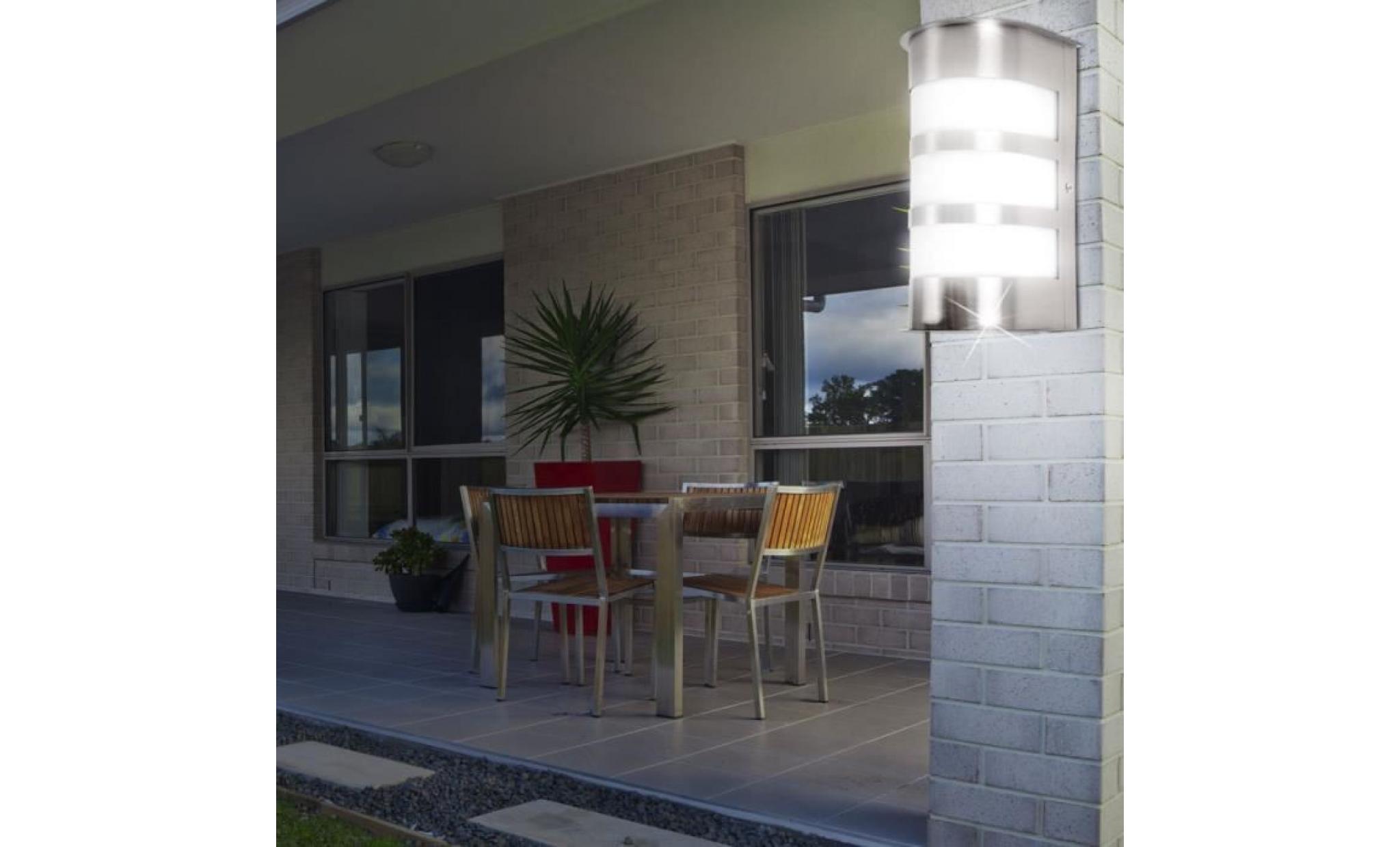 applique led rvb 7 watts luminaire mural éclairage espace extérieur façade ip44 terrasse balcon pas cher