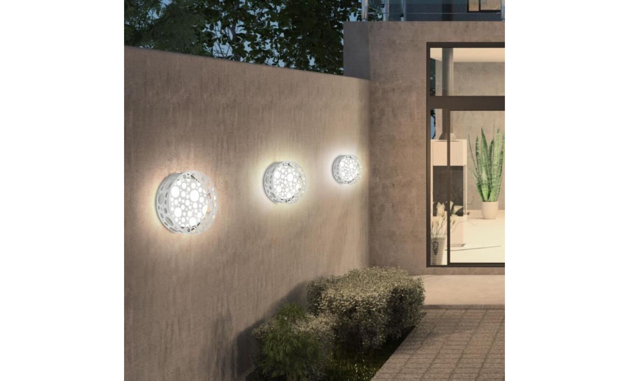 applique luminaire mural espace extérieur verre aluminium terrasse jardin ip54 pas cher