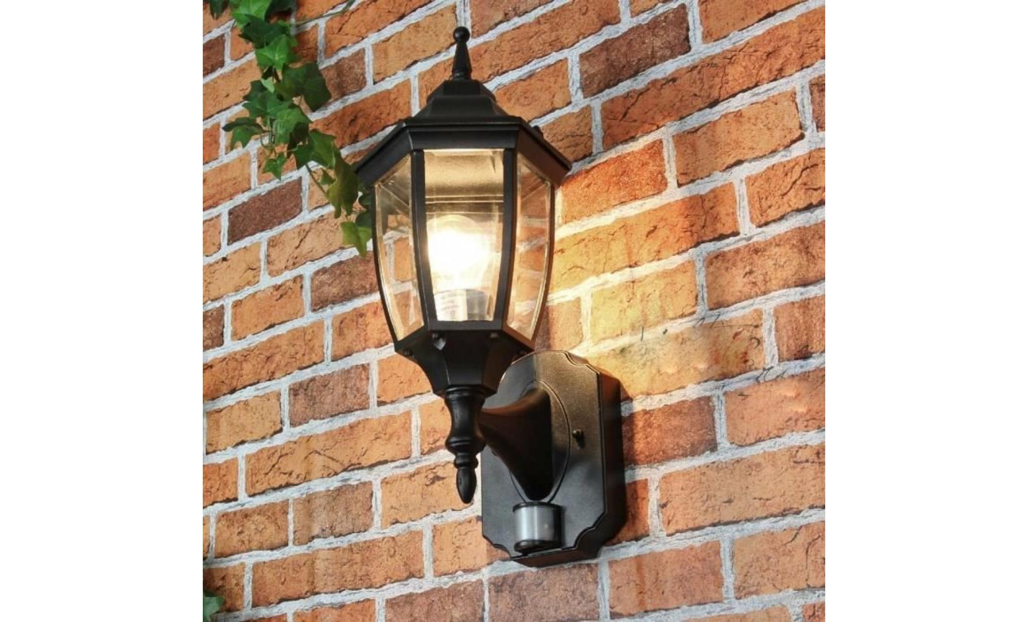 lampe murale de jardin à détecteur réglable lanterne à l'extérieur pas cher