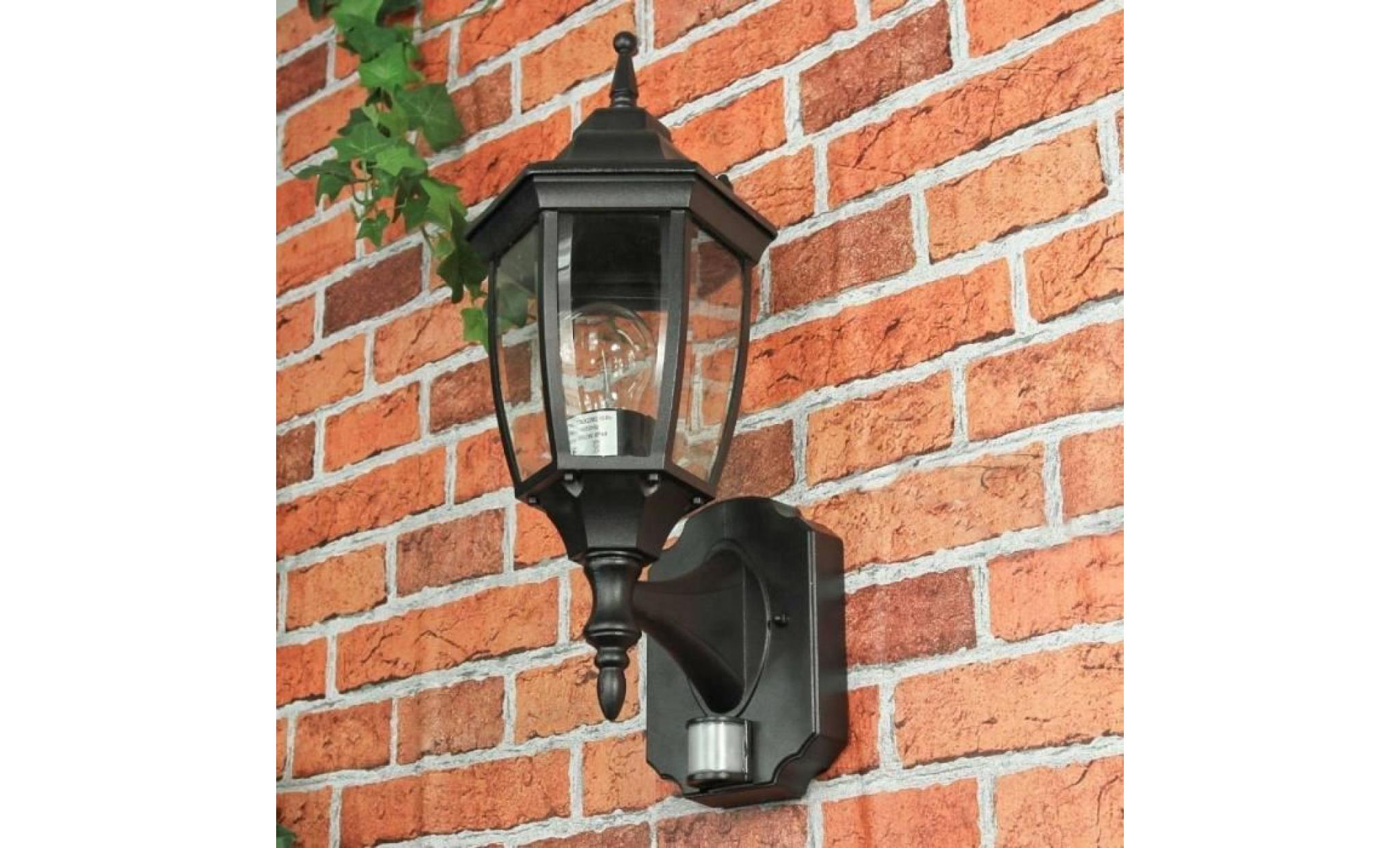 lampe murale de jardin à détecteur réglable lanterne à l'extérieur pas cher