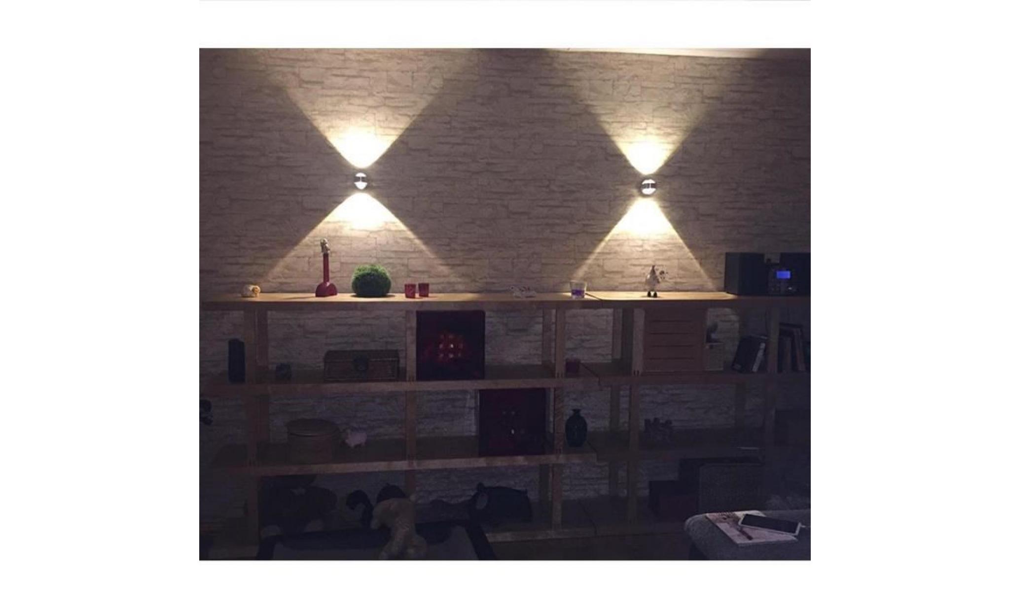 applique murale led 6w lampe murale éclairage   aluminium pour chambre escalier salon bureau porche boutique [classe énergétique a++ pas cher