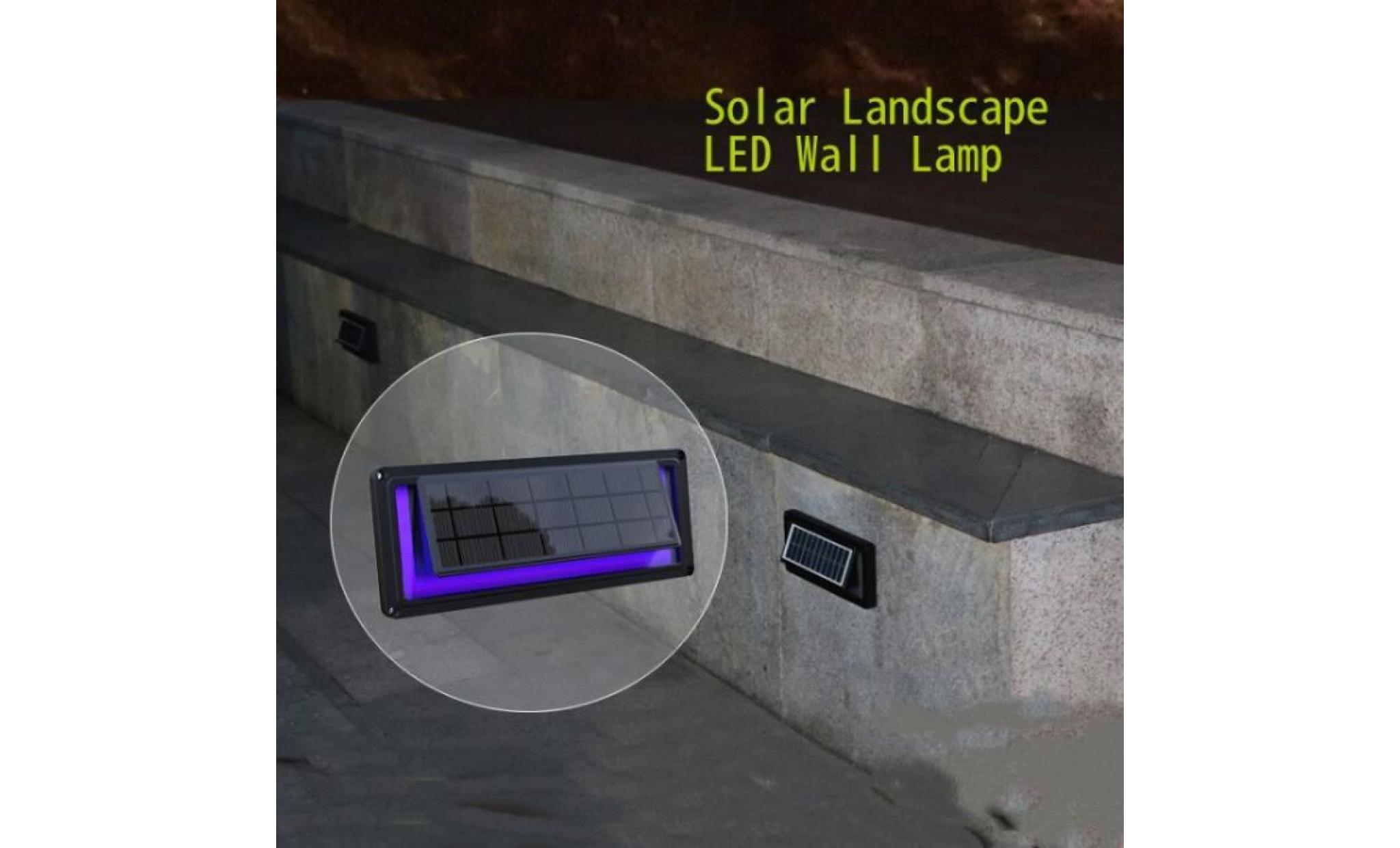applique murale led solaire d’extérieur avec capteur sonore (2 modes), étanche pas cher