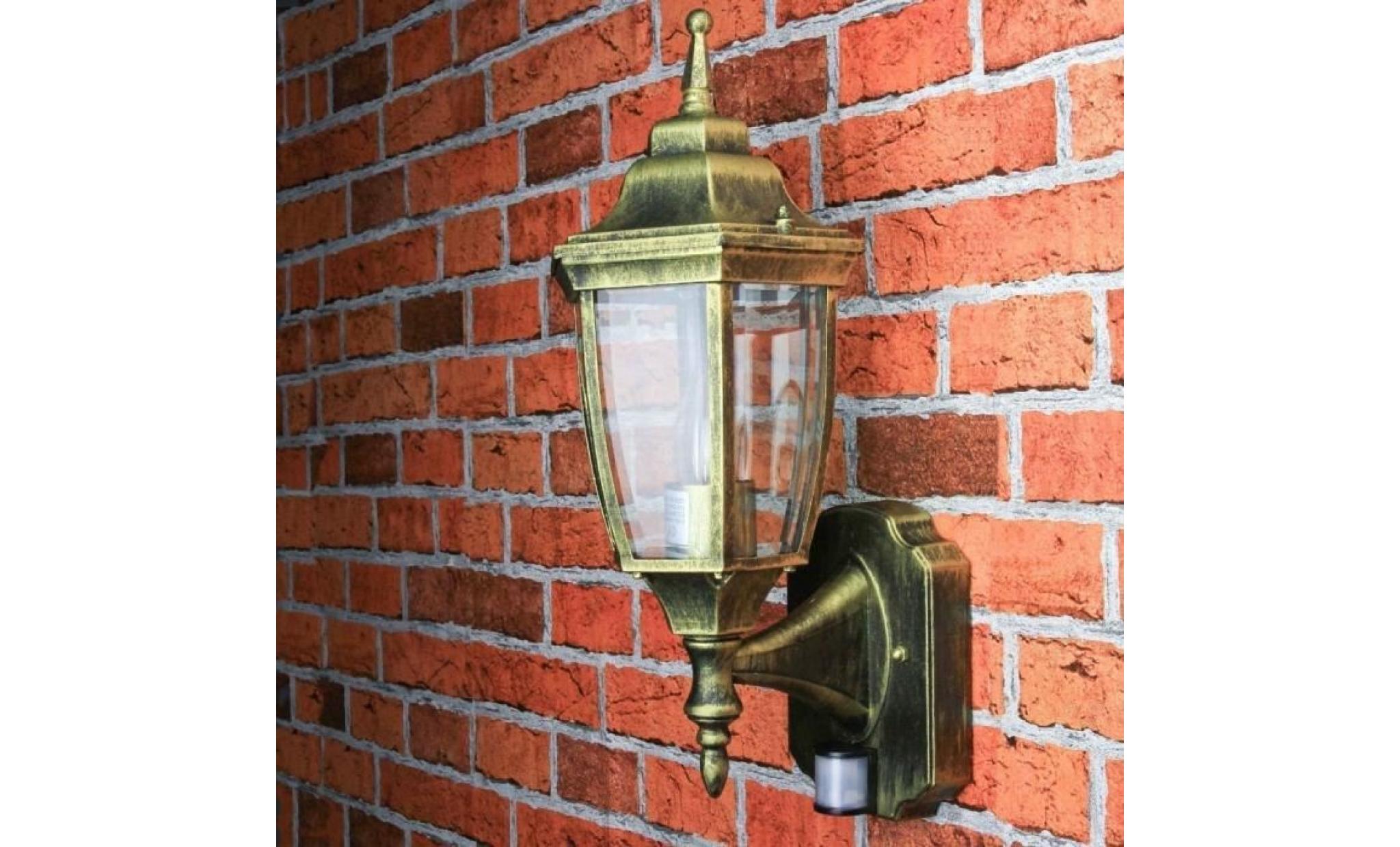 applique d'extérieur antique sensor h: lanterne de jardin de 42 cm