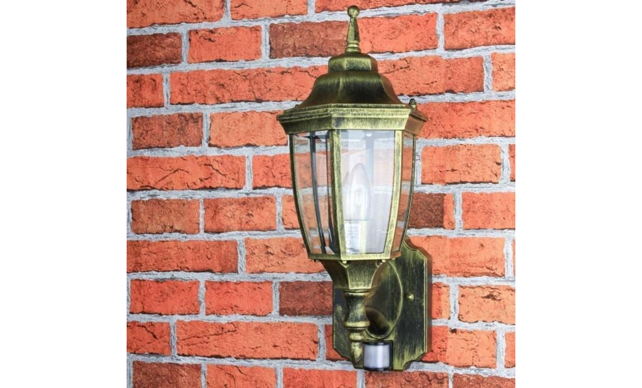 applique d'extérieur antique sensor h: lanterne de jardin de 42 cm pas cher