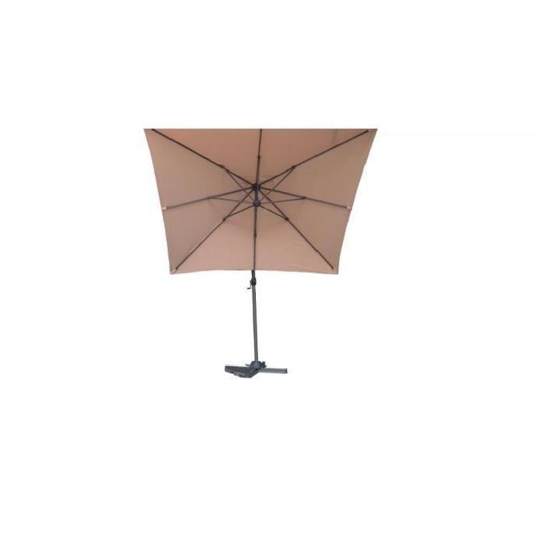 Aquila beige, parasol déporté 2,5m x 2,5m.  pas cher