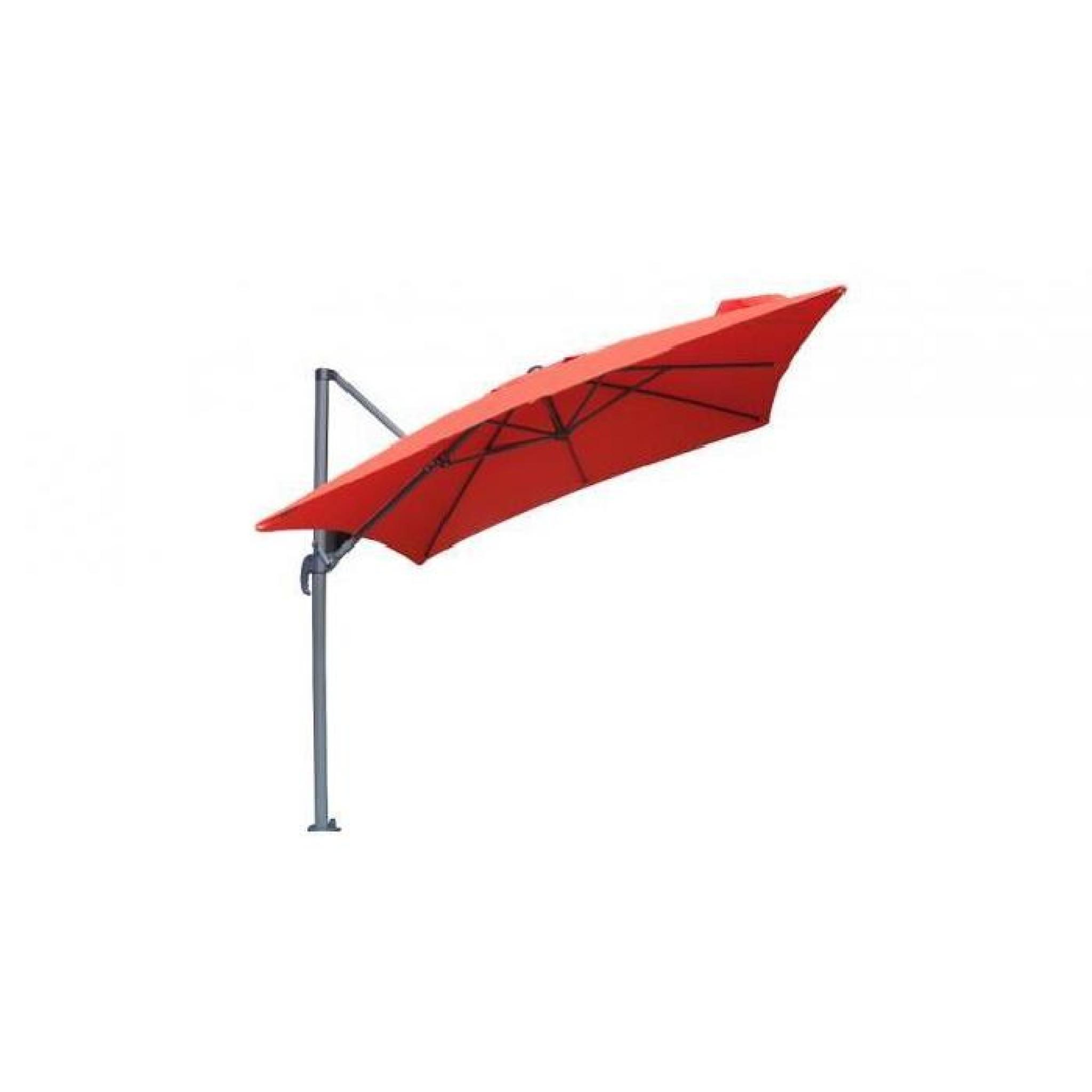 aquila rouge, parasol déporté 2,5m x 2,5m. 