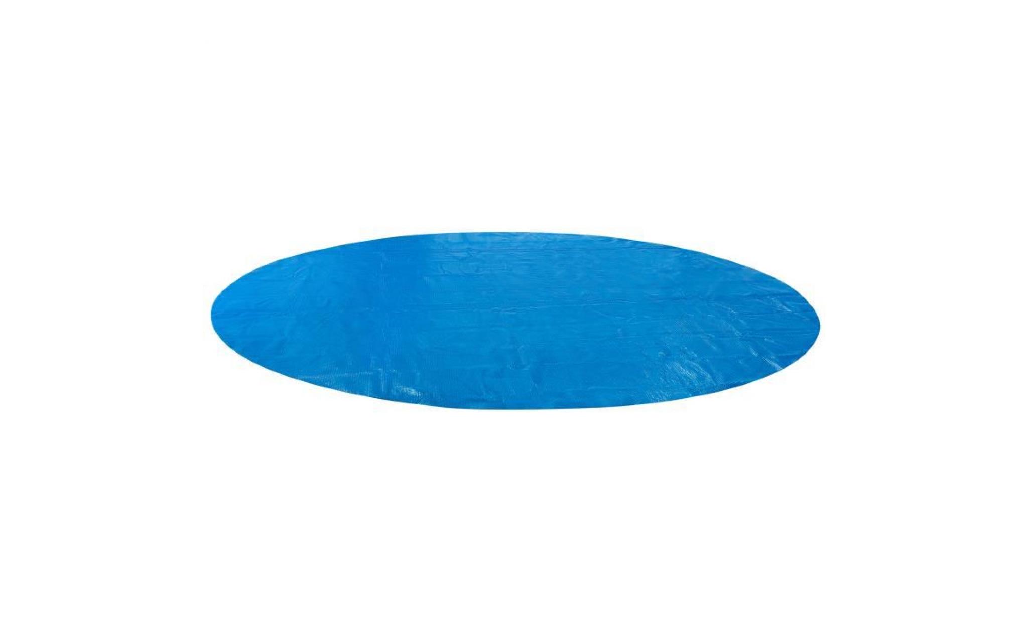 arebos couverture solaire à bulles pour piscine ronde bleu 3,60m 400 µ/microns pas cher