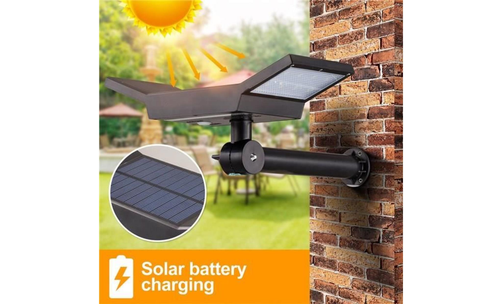 arilux® 20led lampe solaire mur eclairage lumière extérieur jardin pelouse detecteur mouvement ip54 pas cher
