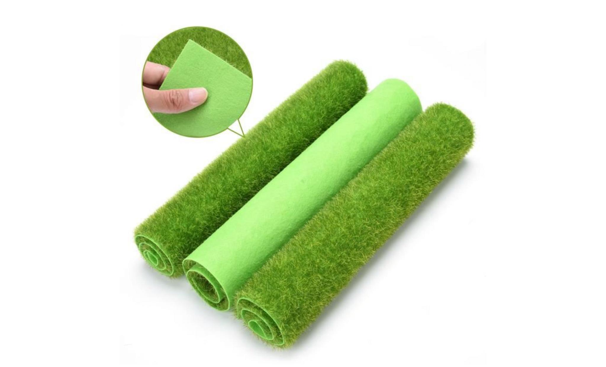 artificielle herbe tapis plastique pelouse grass gazon micro ornement paysage(15*15cm)  rose vie pas cher