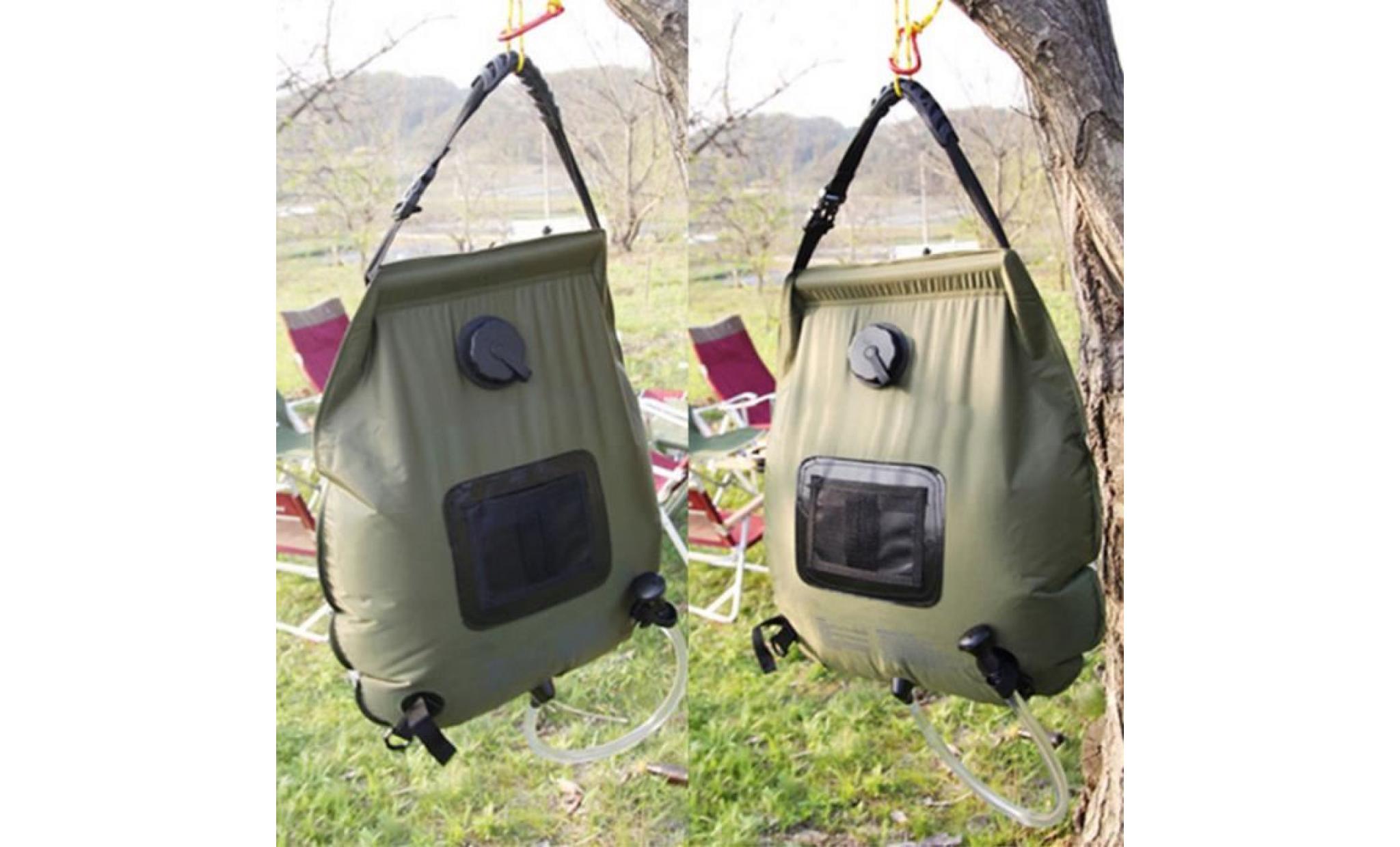 arzopa® sac de douche portable pour camping randonnée extérieur vert pas cher