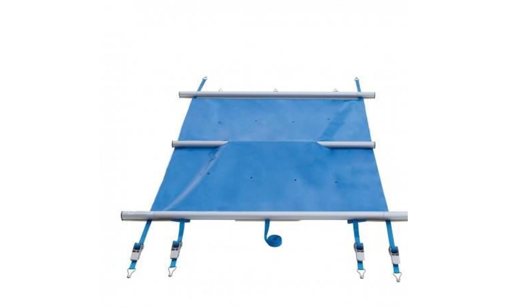 bâche à barres piscine easyselect color gris, dimensions   10,50 m x 5,50 m