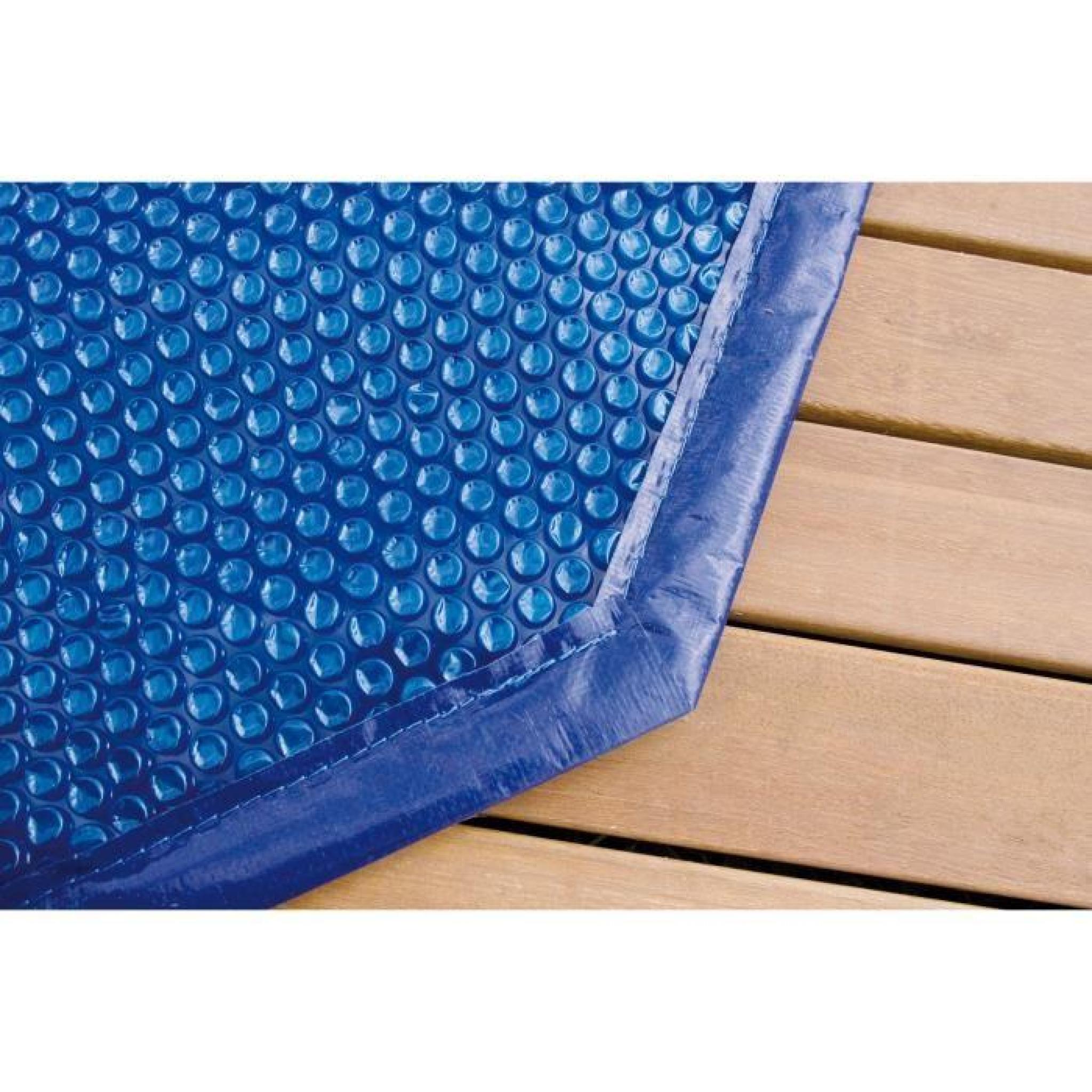 UBBINK Bâche à bulles bordée pour piscine en bois Ø450 cm - Bleu pas cher