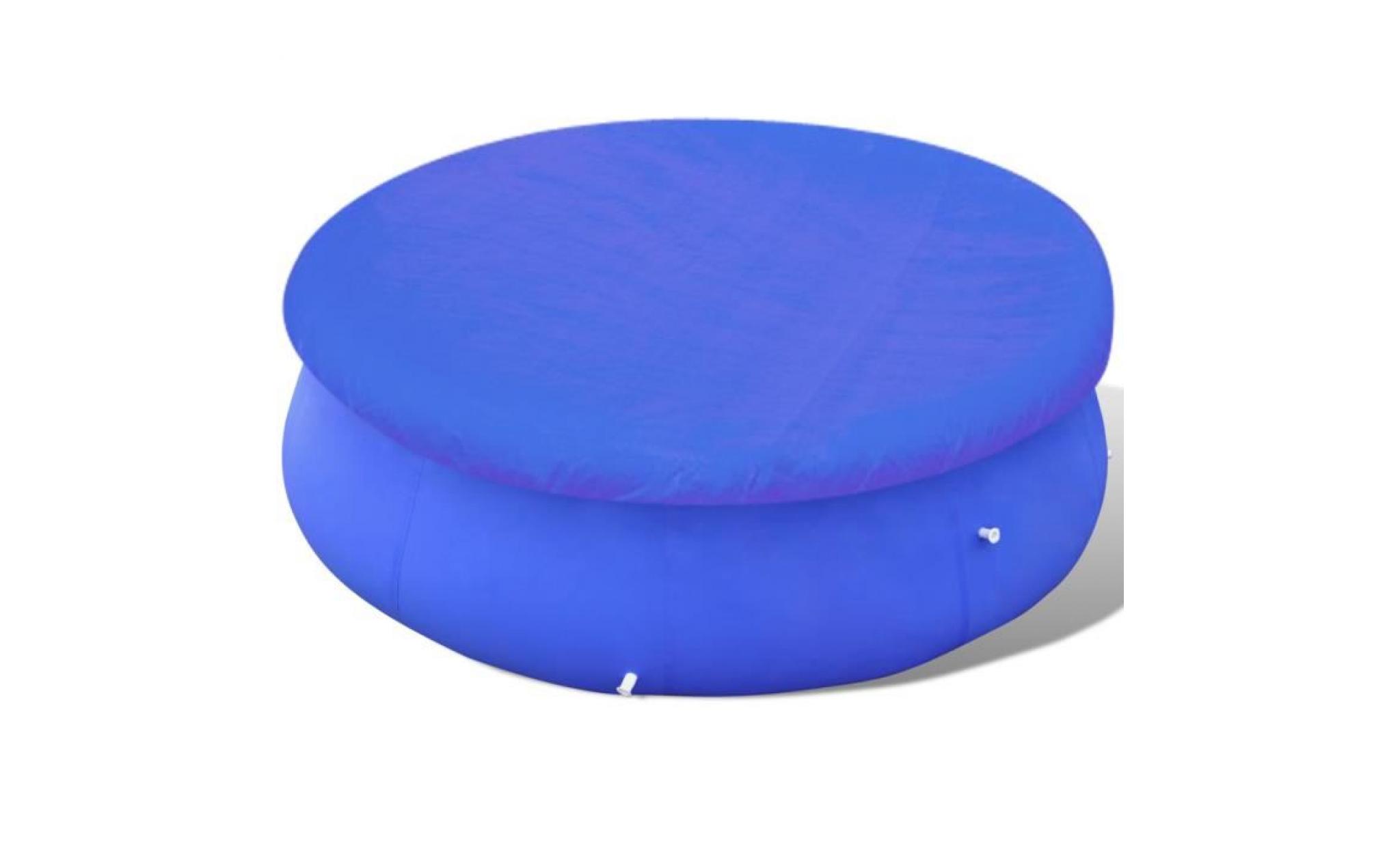 bâche couverture de piscine en pe ronde diamètre de 300 cm 90 g/mètre carré résistant à déchirure et eau