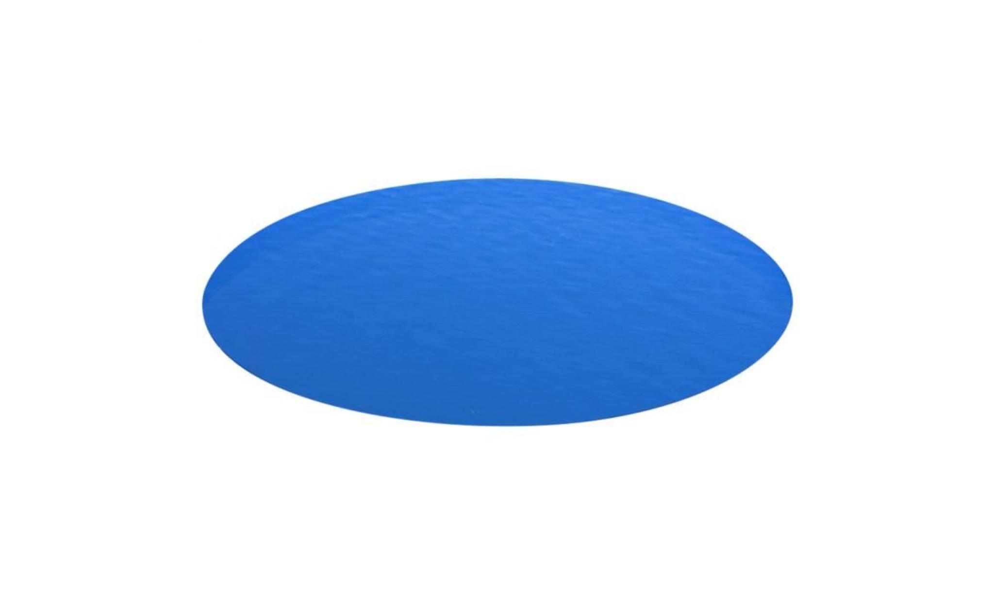 bâche couverture de piscine solaire bleue ronde diamètre 488 cm en pe