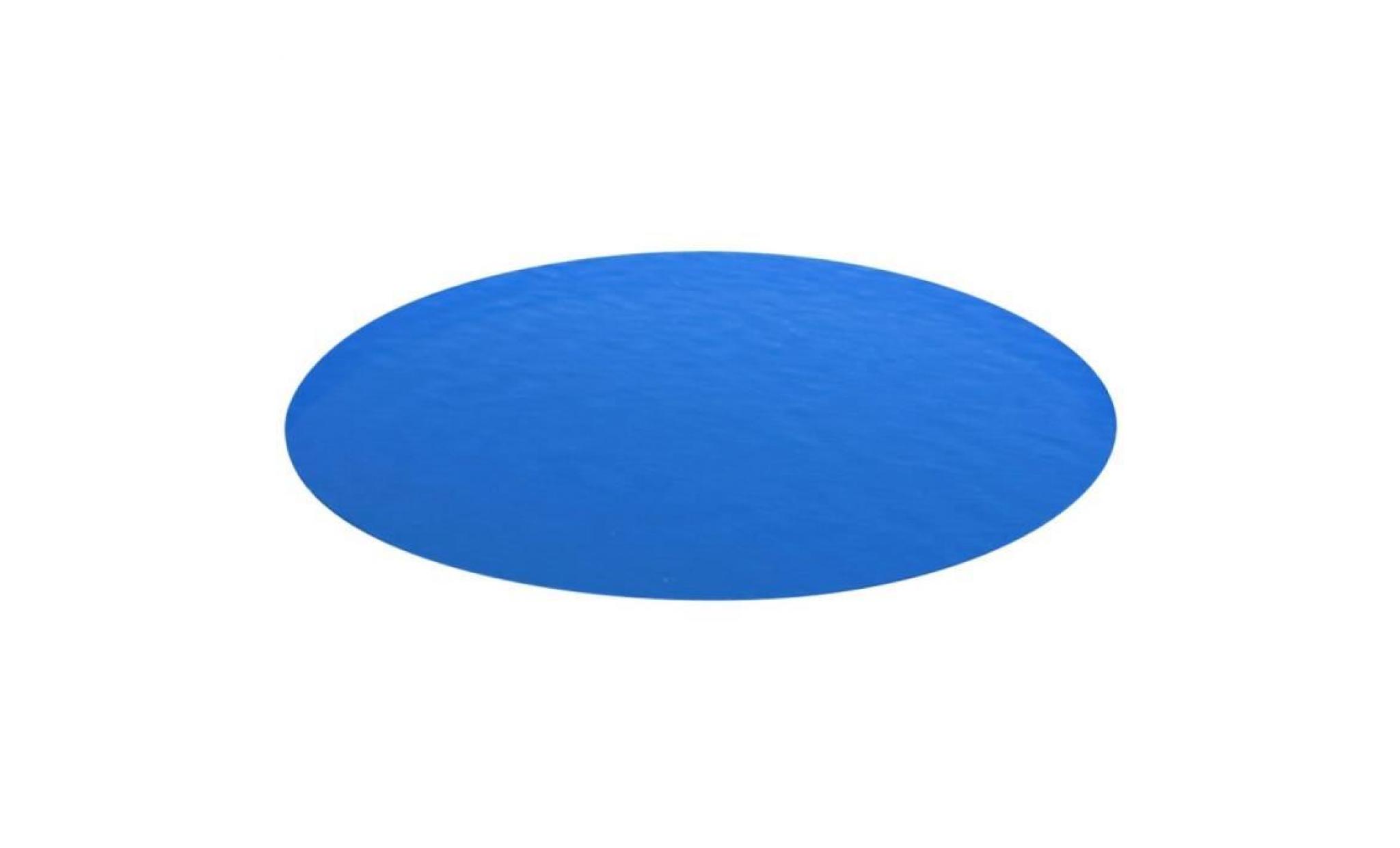 bâche de piscine bleue ronde en pe 488 cm bleu