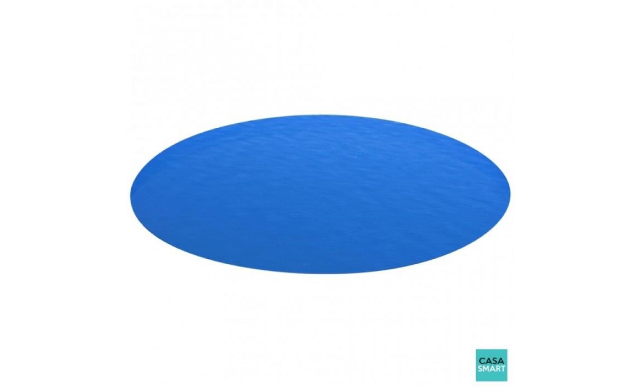 bâche de piscine bleue ronde en pe 488 cm   casasmart