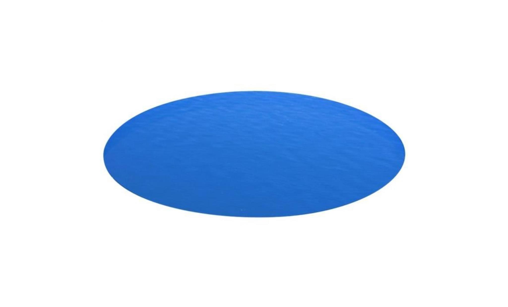bâche de piscine bleue ronde en pe 549 cm bleu