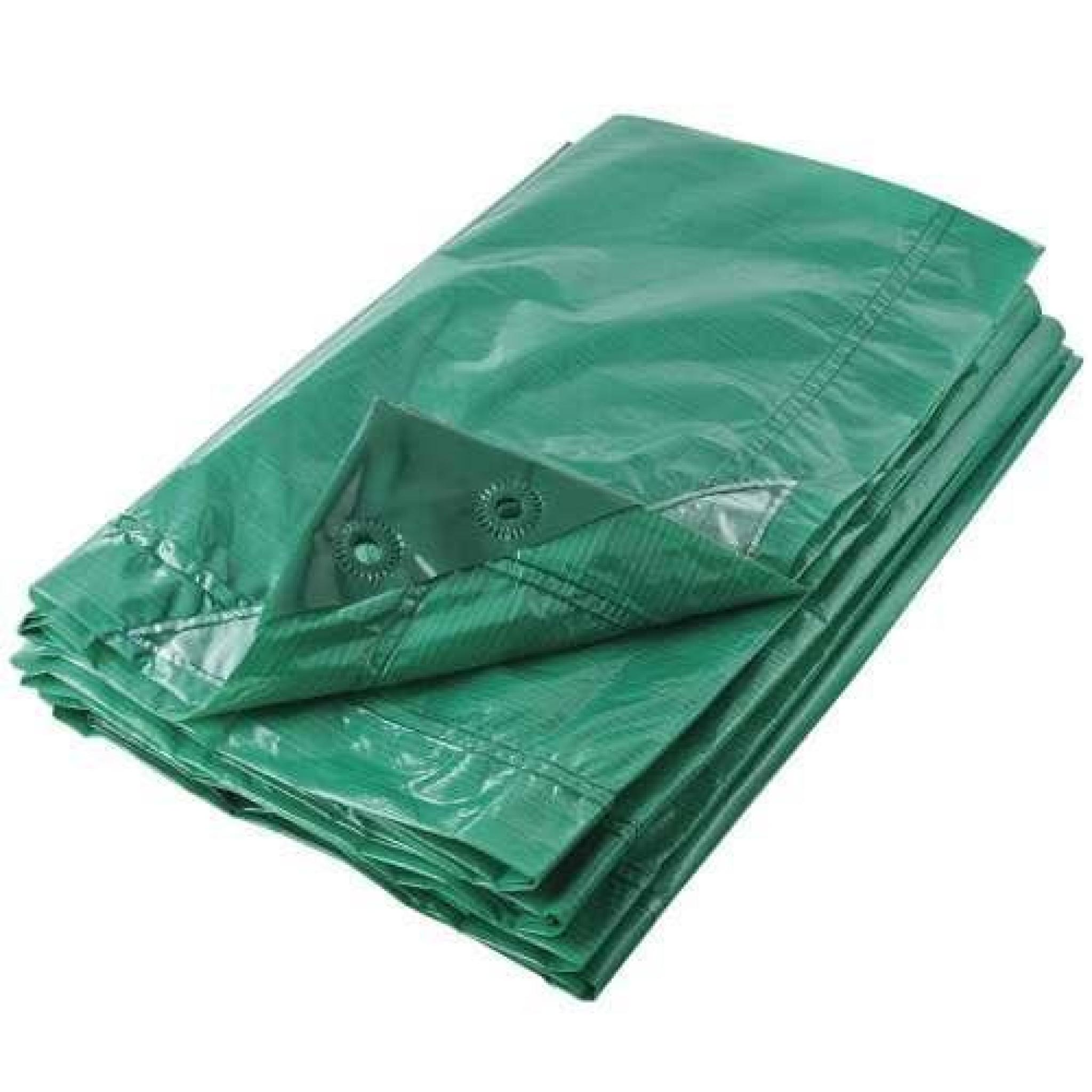 Bâche de protection coloris vert 4 x 5 m - 70 g-m²