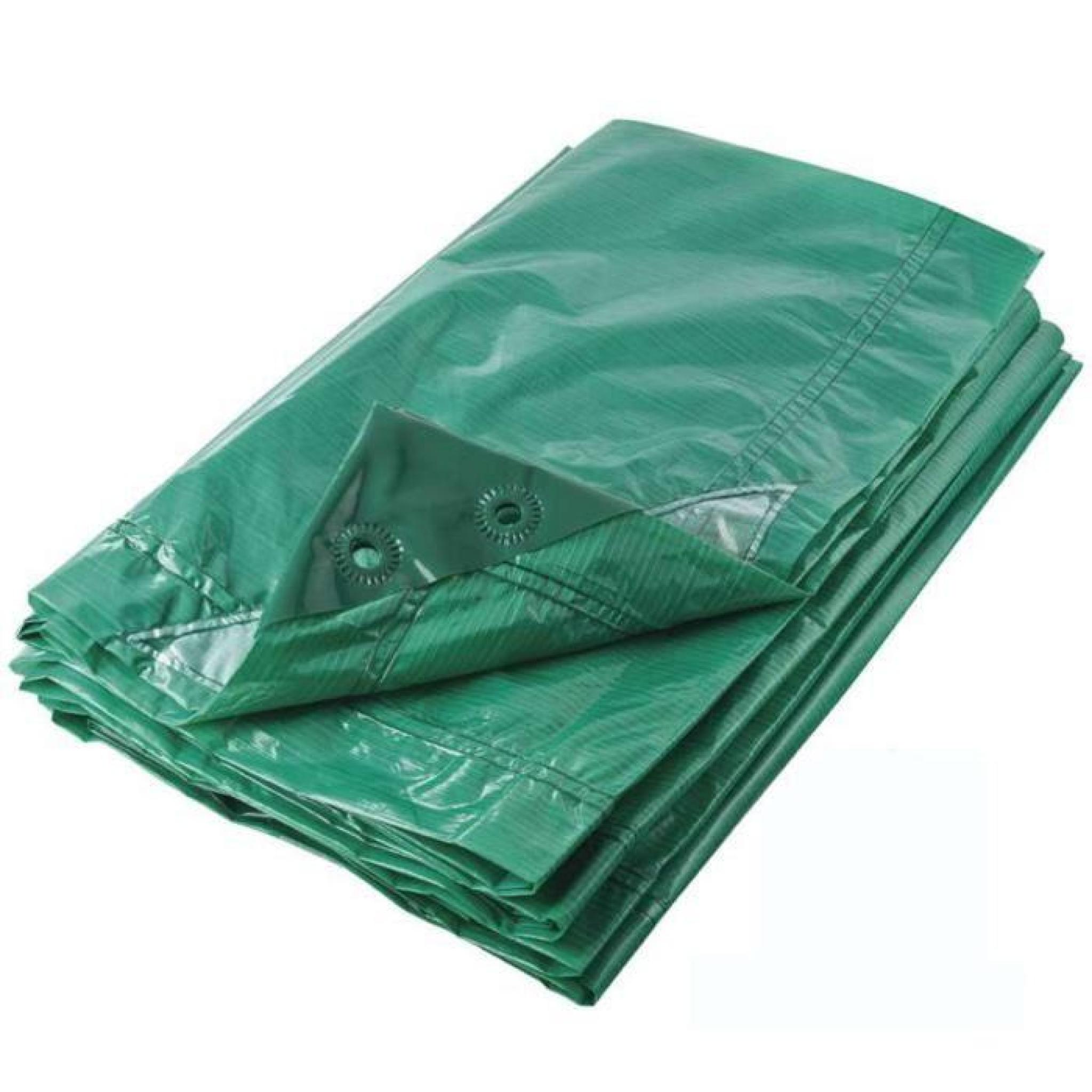 Bâche de protection coloris vert 4 x 5 m - 70 g-m² pas cher