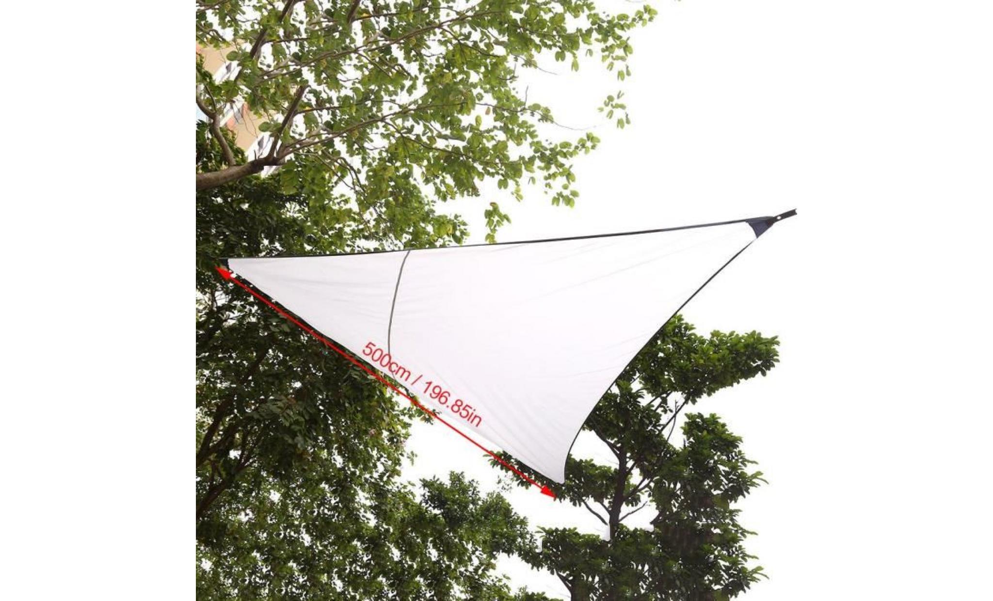 bâche de tente multifonction soleil auvent extérieur triangle rectangle protection uv imperméable à l'eau ultra robuste 5*5*5m rac pas cher