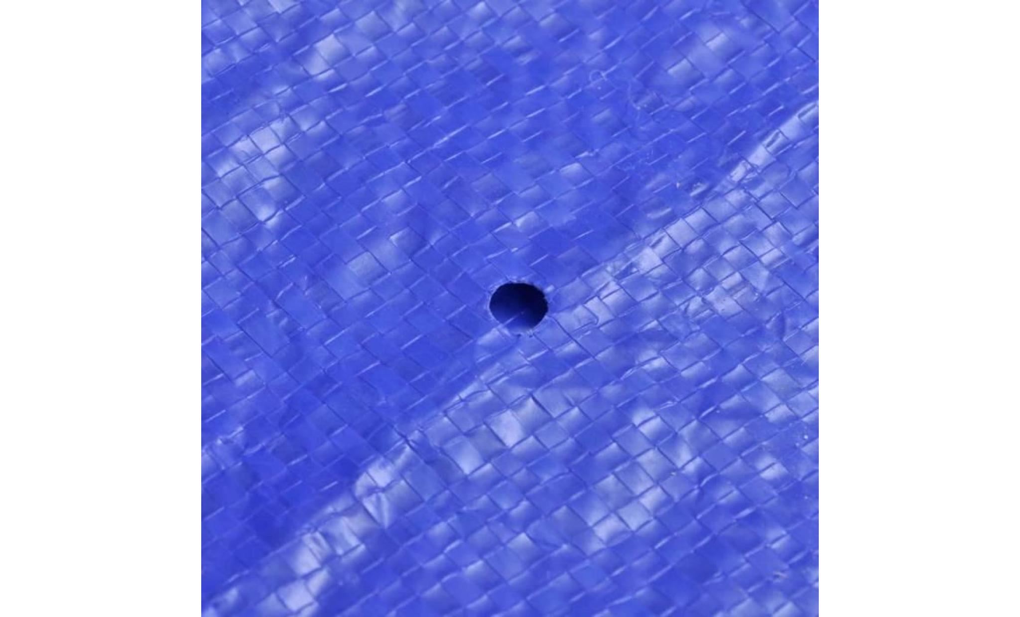 bâche piscine en pe rectangulaire 394 x 207 cm 90 g/mètre carré bleu pas cher