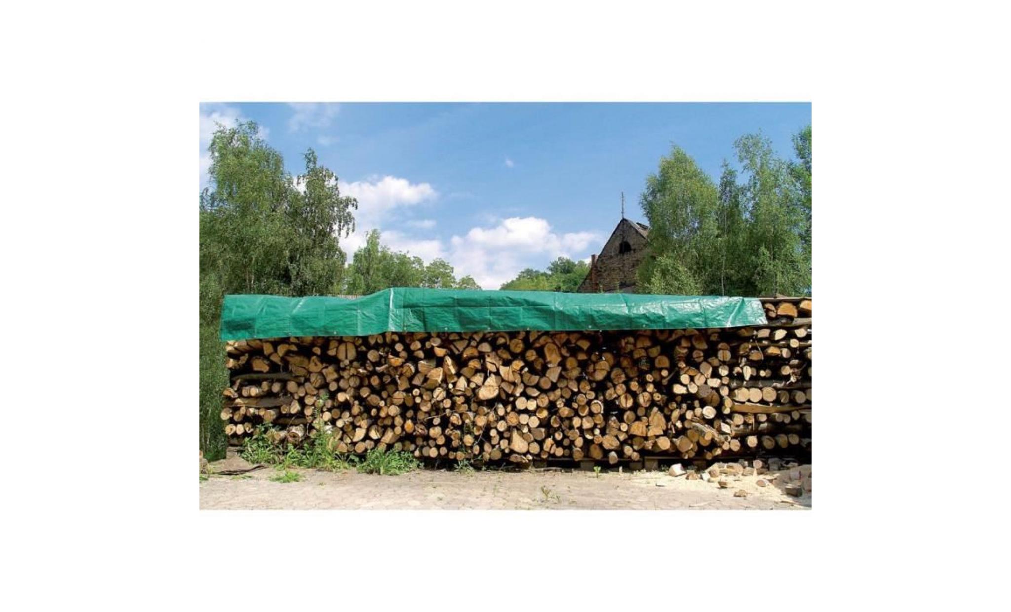 bâche pour bois vert 600 x 150 cm 5124000 pas cher