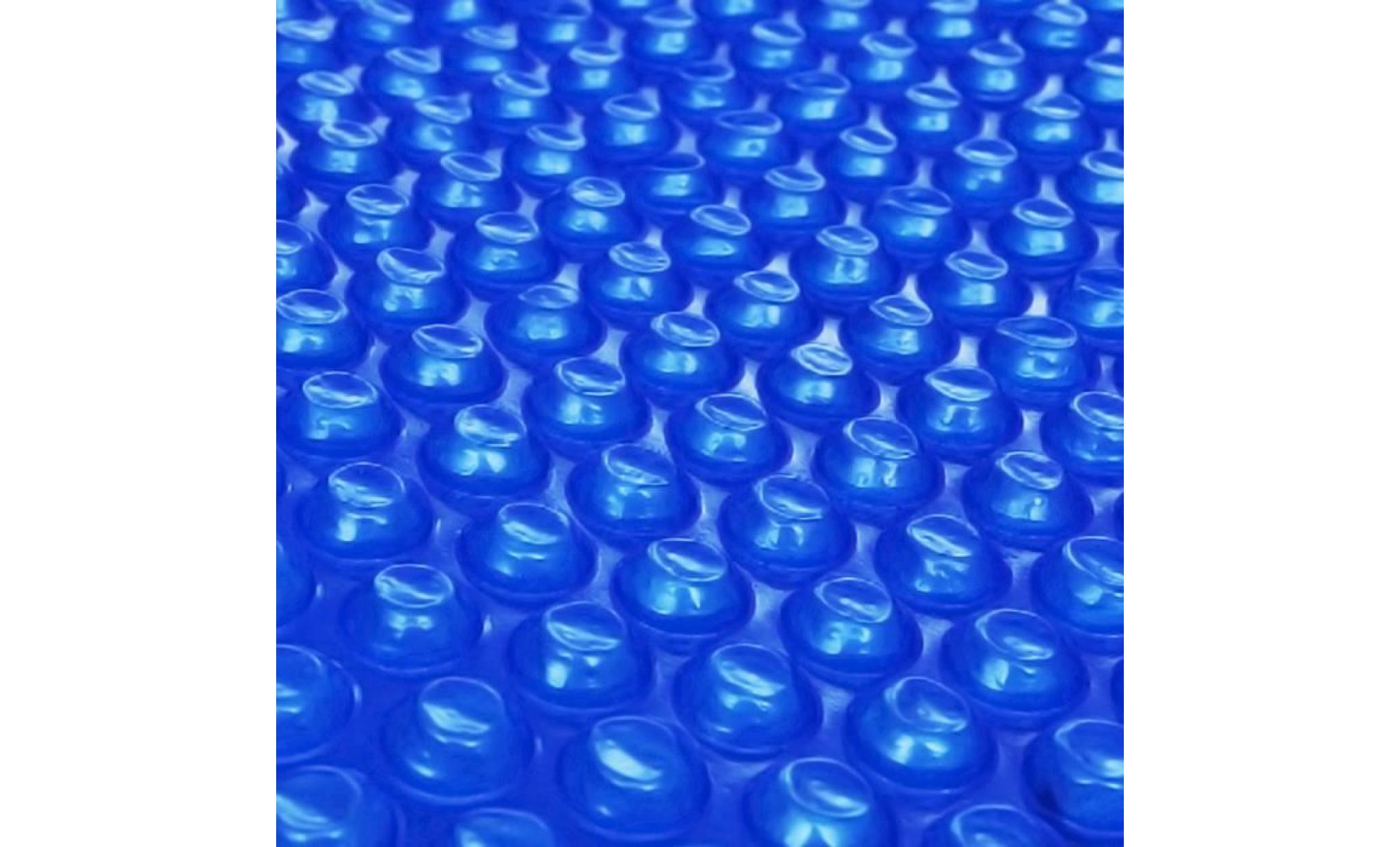 bâche solaire à bulles flottant 381 cm pour piscine 457 cm ronde bleu pas cher