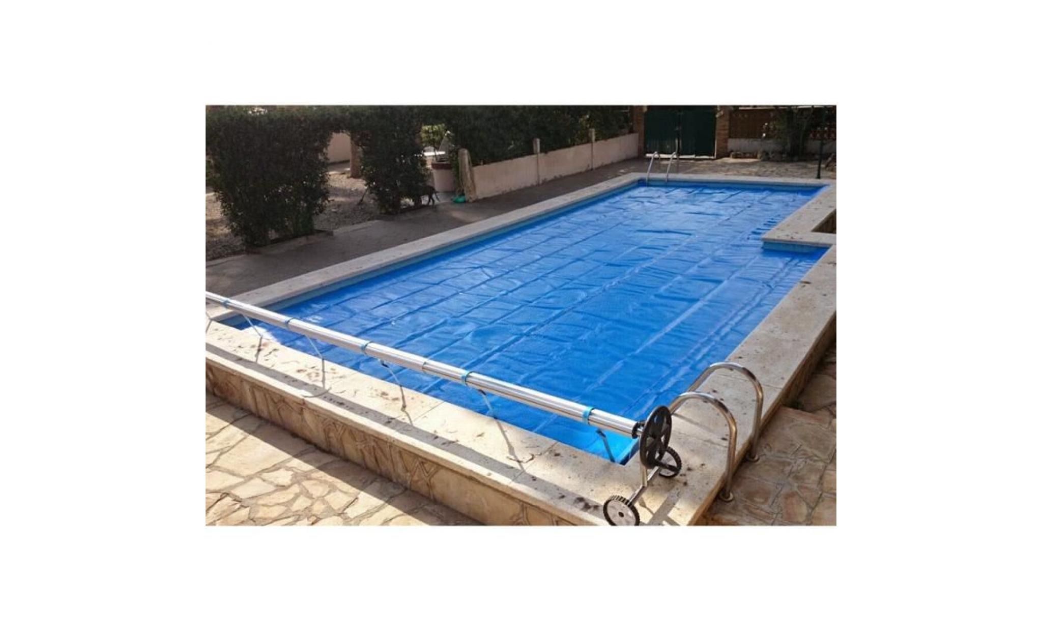bâche solaire de piscine à bulles sans renfort  Économique 600µ 10 x 5m pas cher