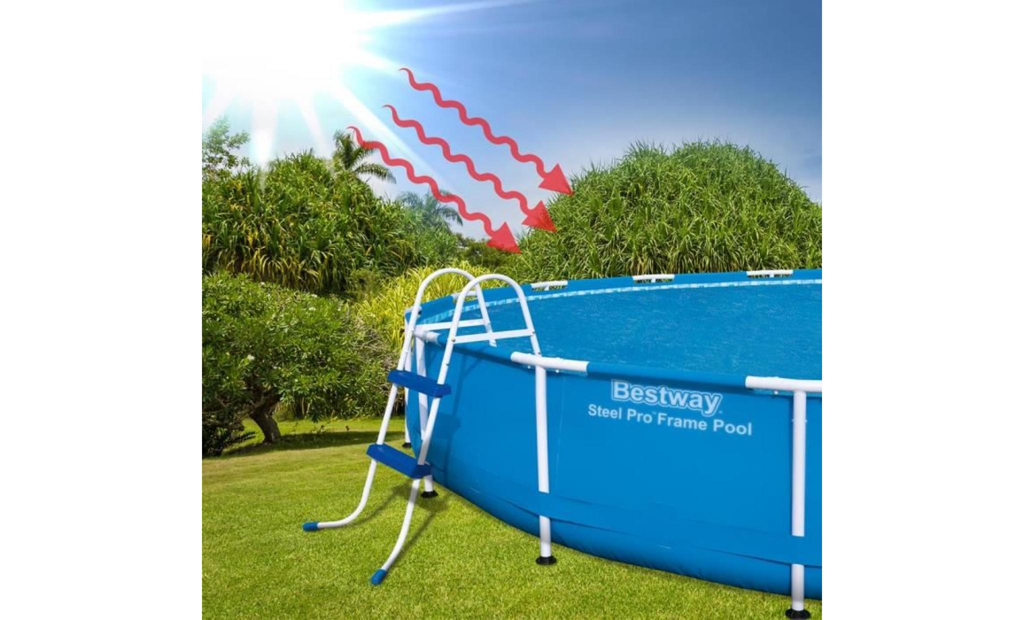 bâche solaire flottante piscine bestway Ø 417 cm pas cher
