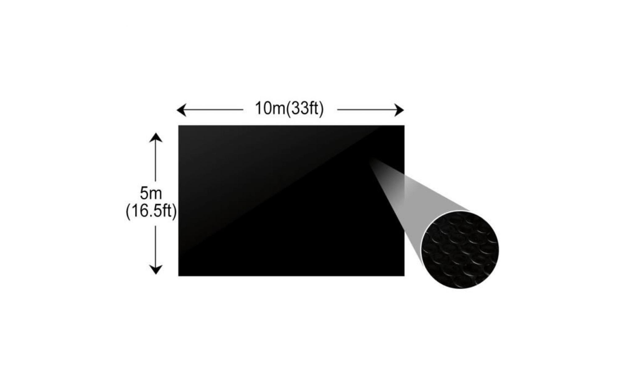 baches de piscines et tapis de sol couleur: noir dimensions: 10 x 5 m materiel: pe epais avec bulles d'air m