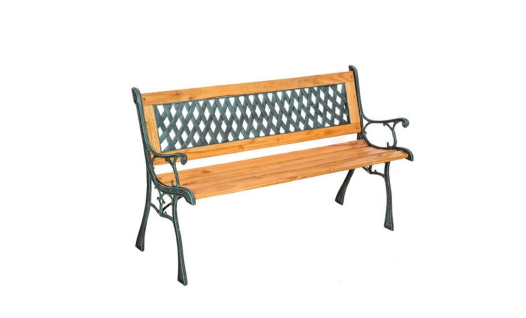 banc banquette mobilier meuble de jardin parc terrasse en bois pas cher