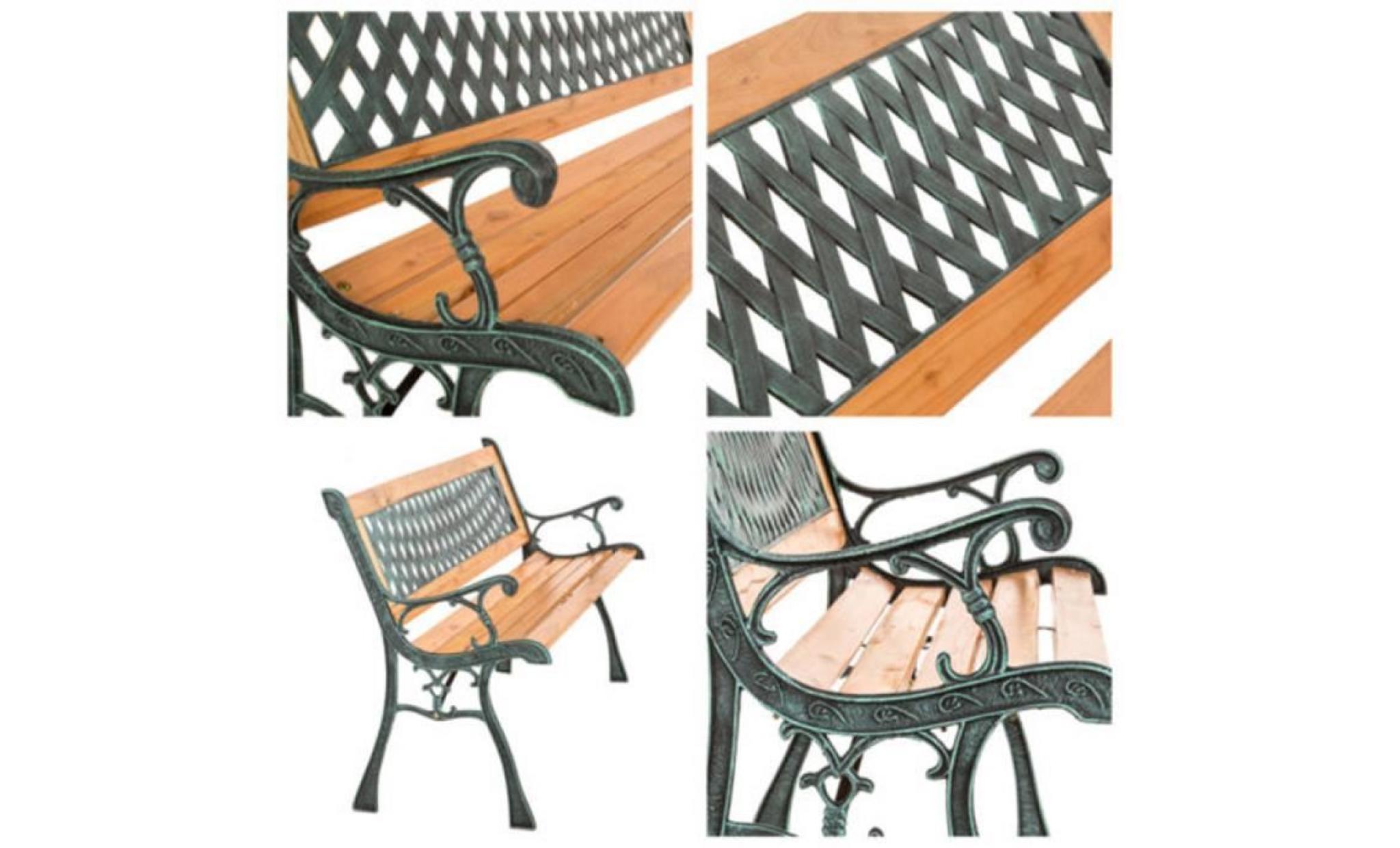banc banquette mobilier meuble de jardin parc terrasse en bois pas cher