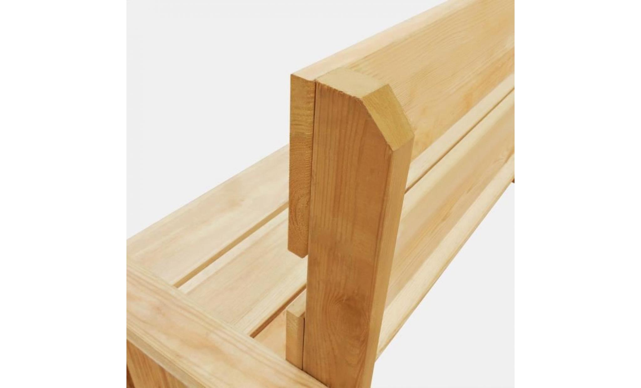 banc de jardin chaise de jardin en bois de pin imprégné 160 x 55 x 89 cm pas cher