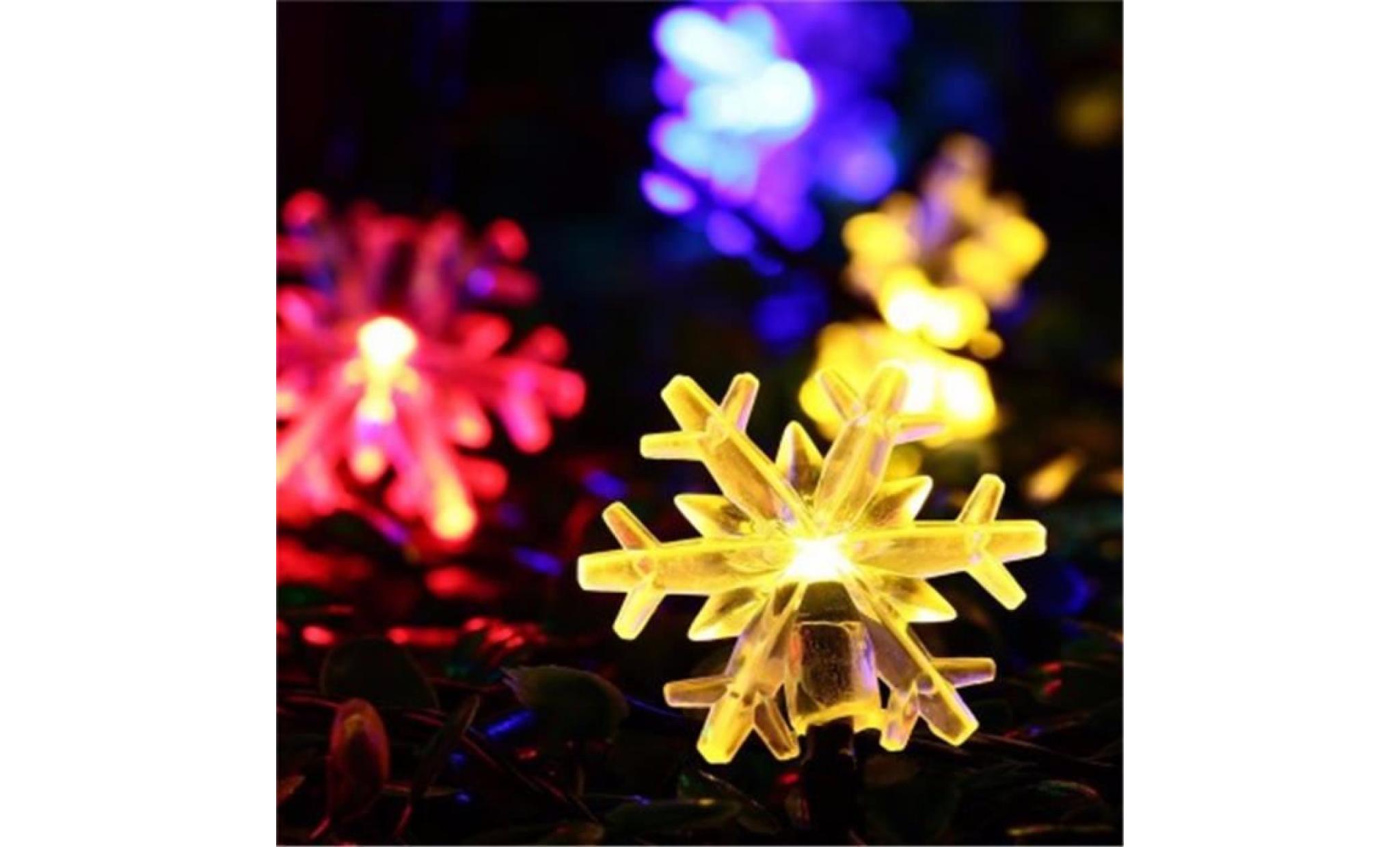 banconre®20 led chaîne extérieure lumière jardin noël neige chef fée lampe Énergie solaire@zf276