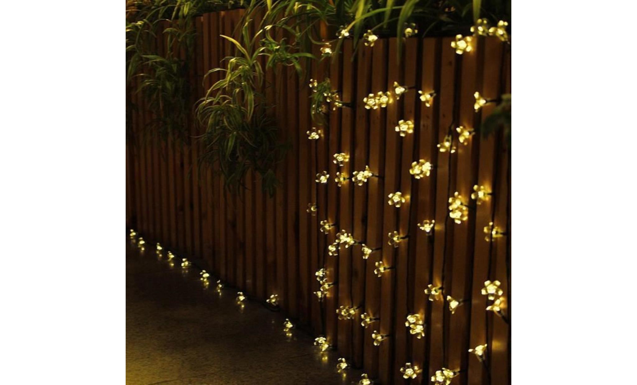 banconre® 5m 50led peach flower lampes d'éclairage à énergie solaire outdoor garden party decor@zf412