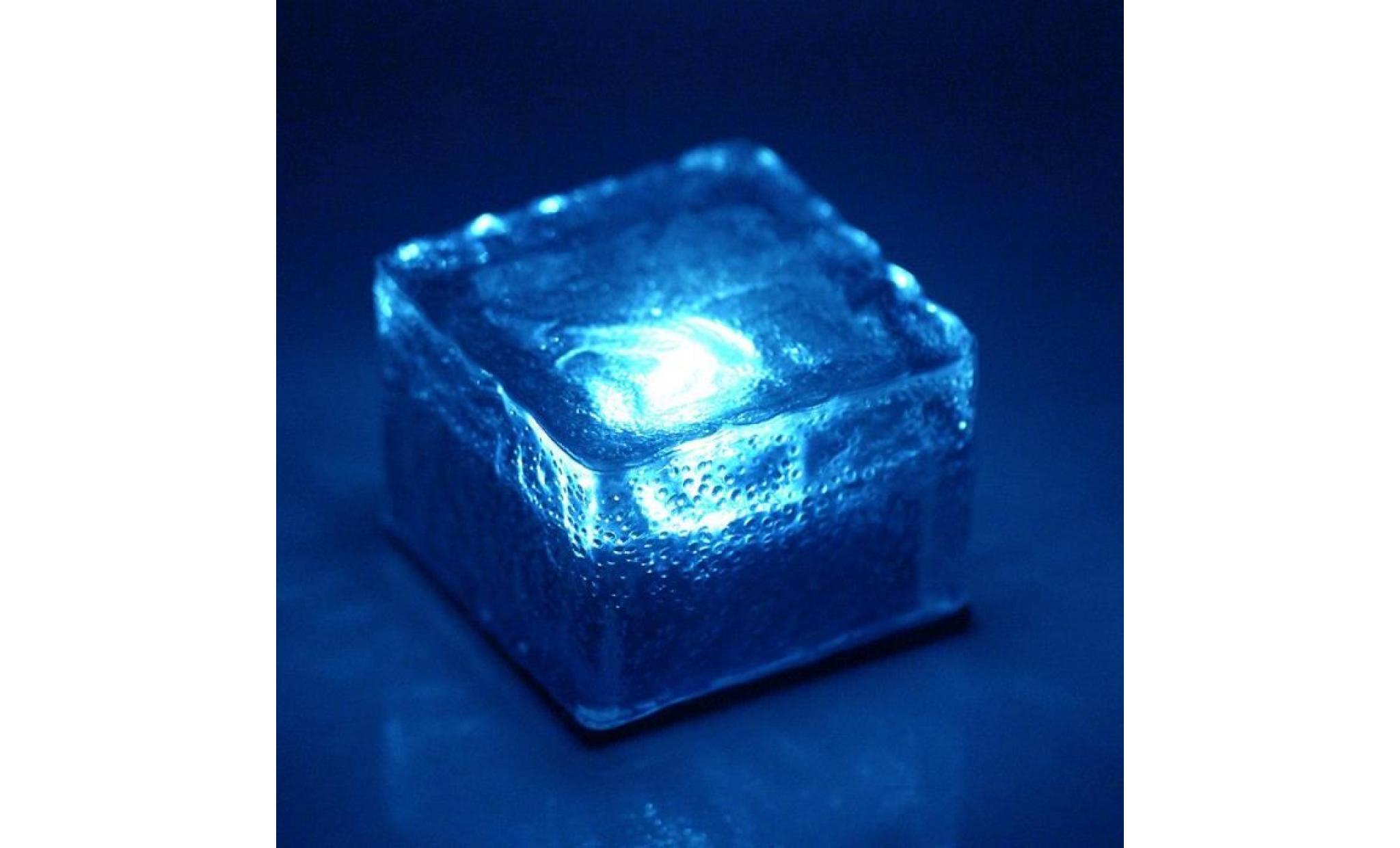 baqi 1pc bleu energie solaire glace givré led lampe en verre brique lampe de jardin imperméable