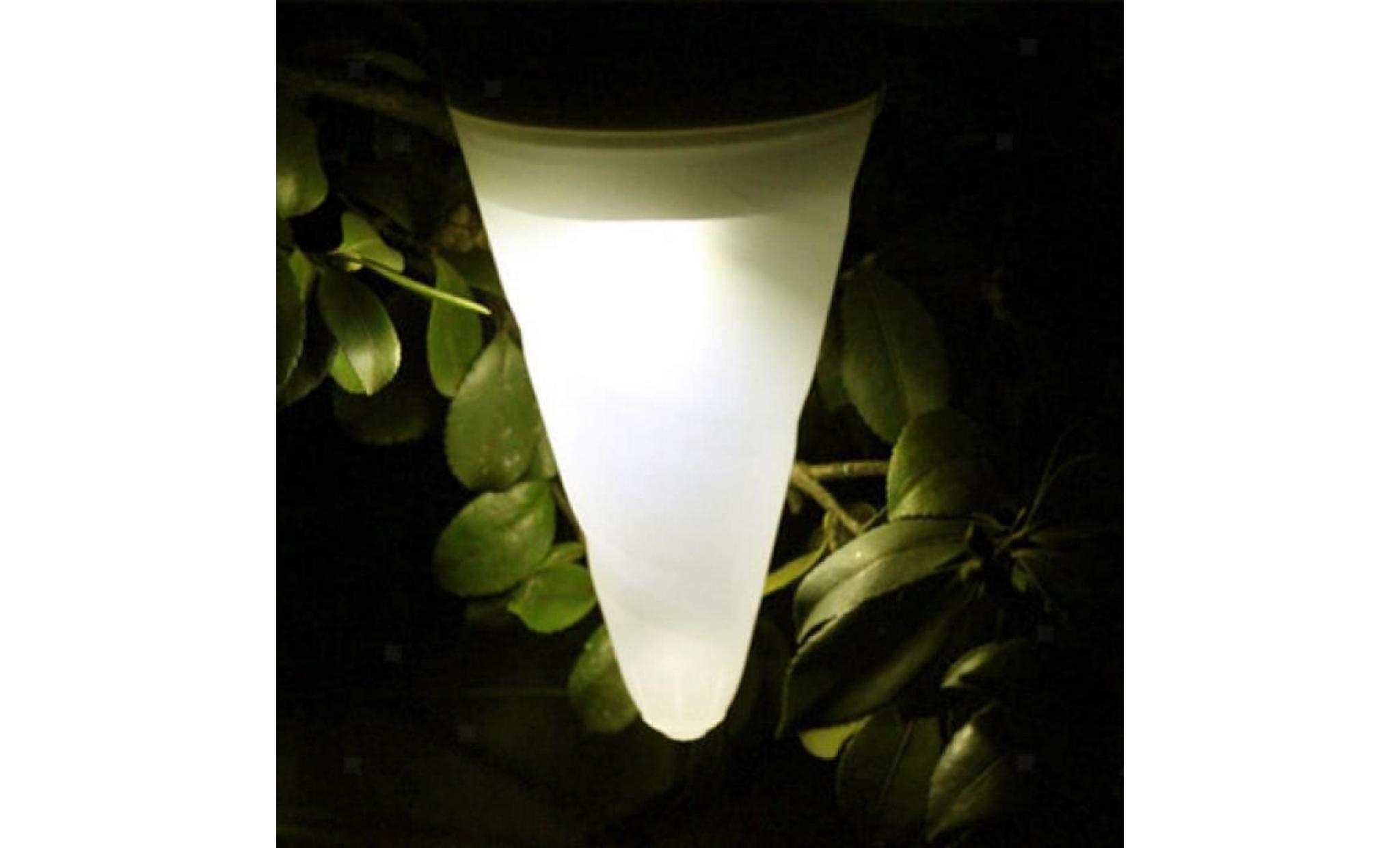 baqi 1pc solaire lampe de jardin paysage nuit lumières led lampe suspension arbre conique coloré pas cher