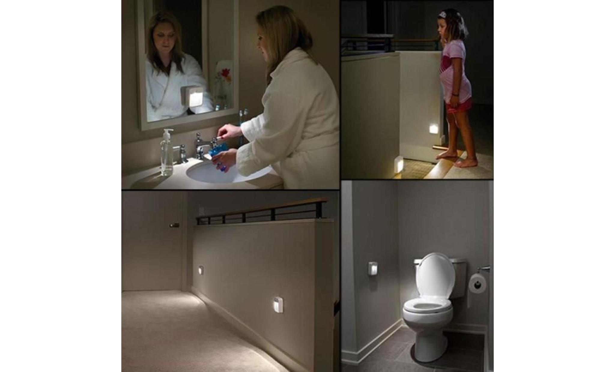 baqi applique lampe led couloir avec detecteur de mouvement 0.5w blanc distance de détection: 0 3 m 10lm